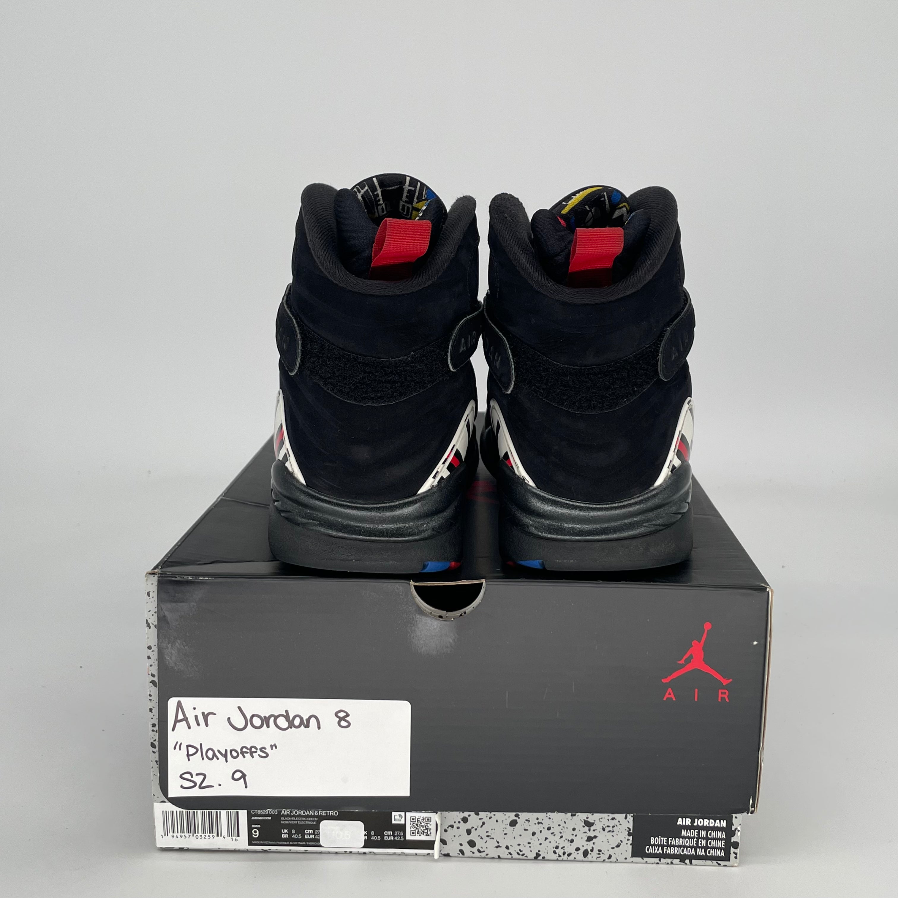 AIR JORDAN 8 PLAYOFFS 305381-062 SIZE 9/10.5W