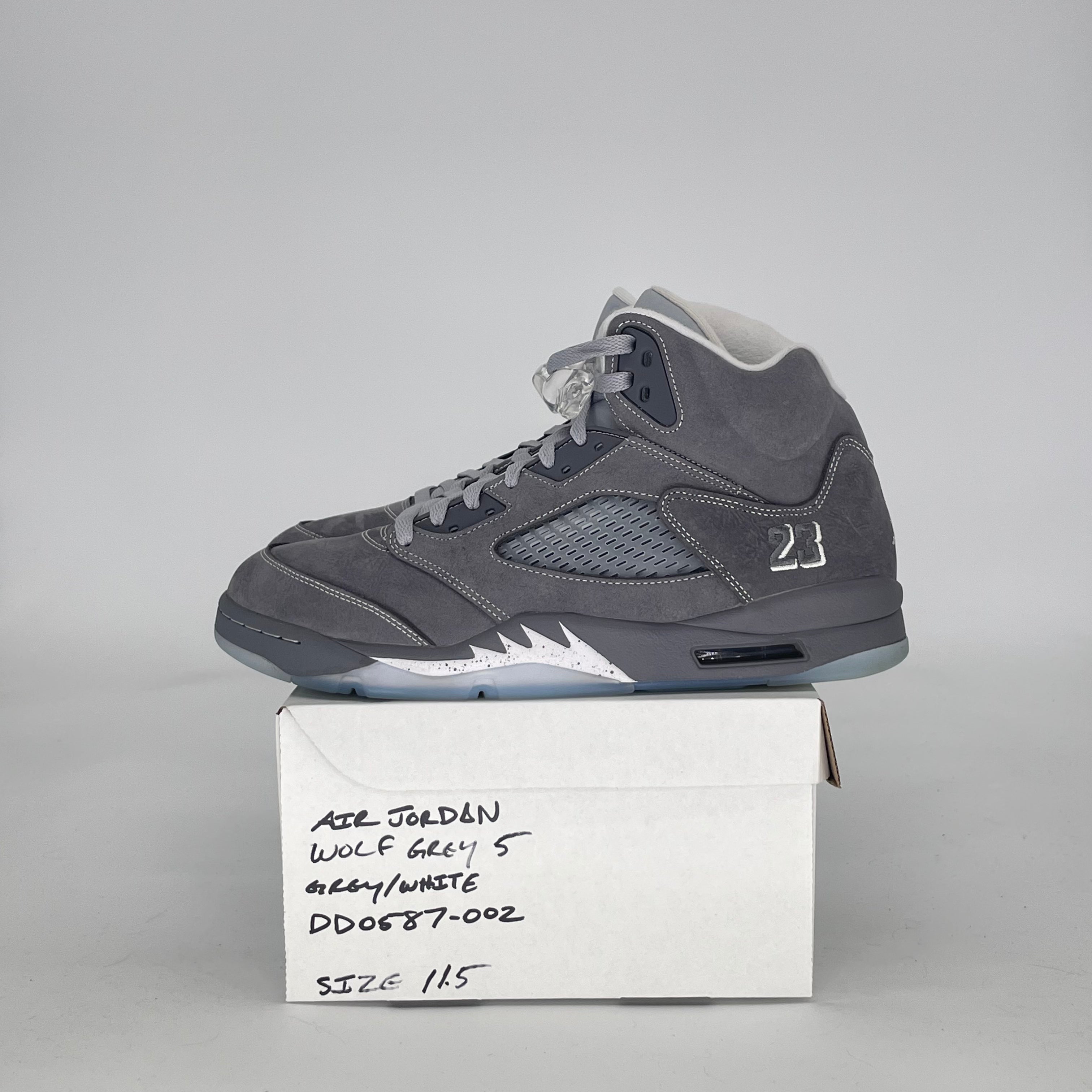 AIR JORDAN 5 WOLF GREY DD0587-002 SIZE 11.5/13W
