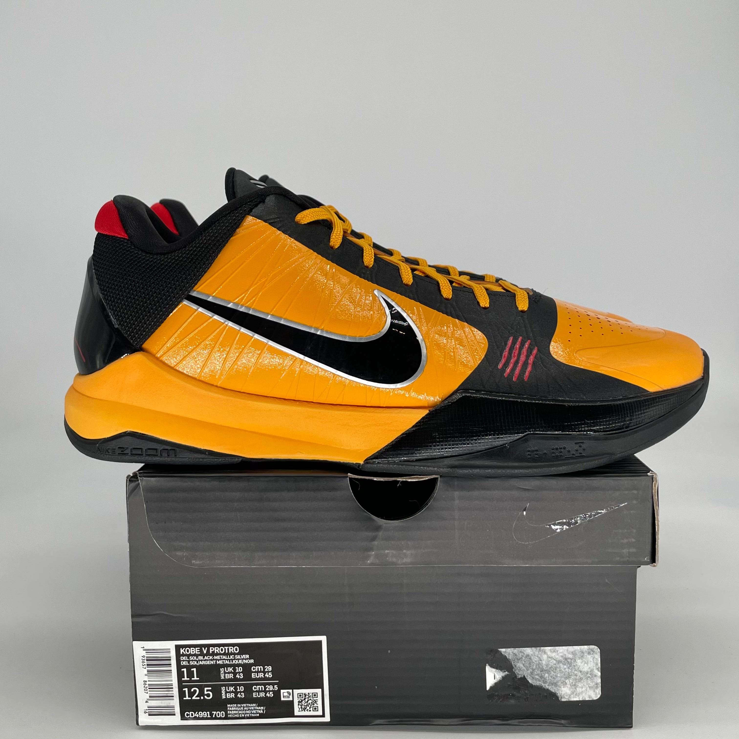 NIKE KOBE 5 PROTRO BRUCE LEE CD4991-700 SIZE  11/12.5W