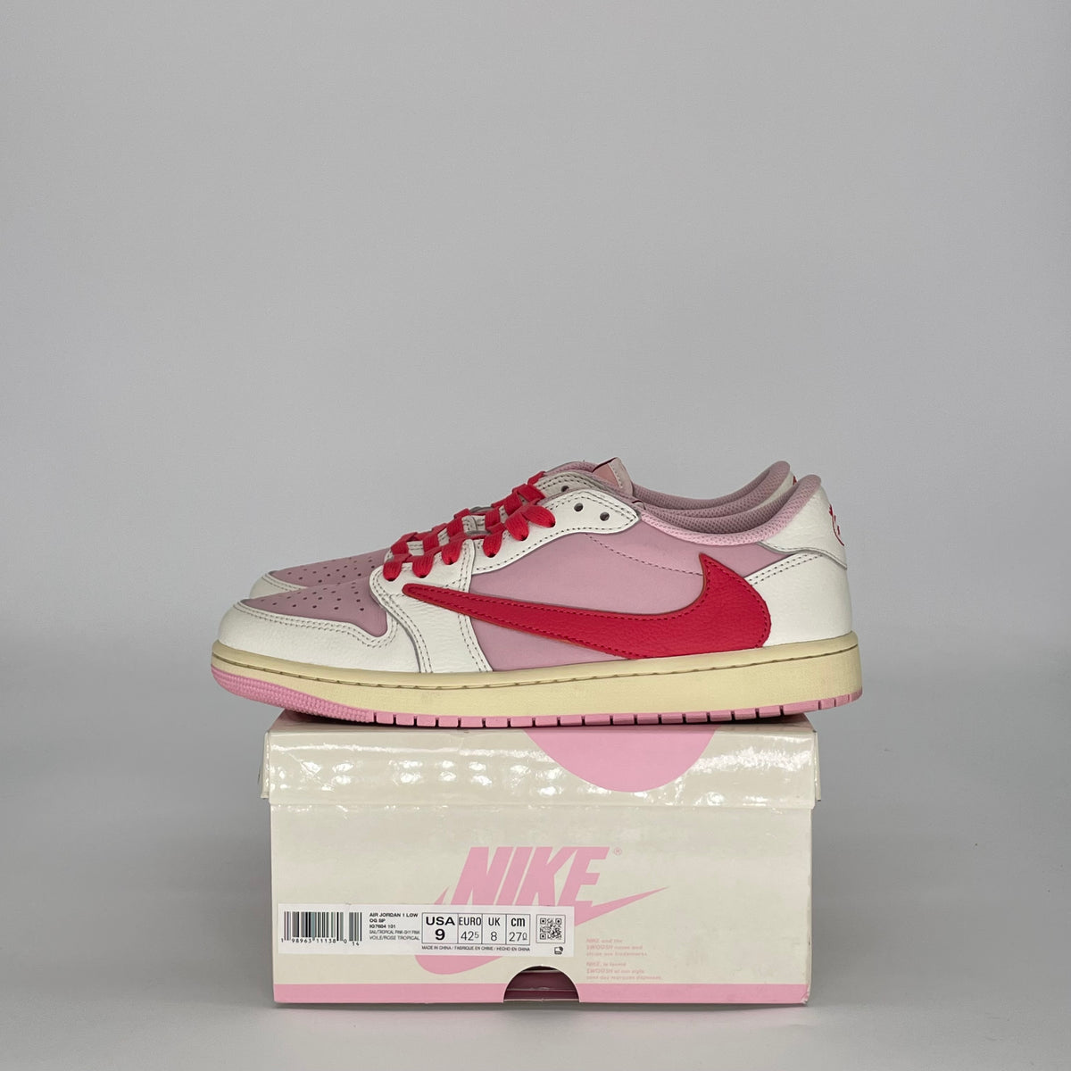 Jordan 1 Retro Low OG SP Travis Scott Sail Tropical Pink