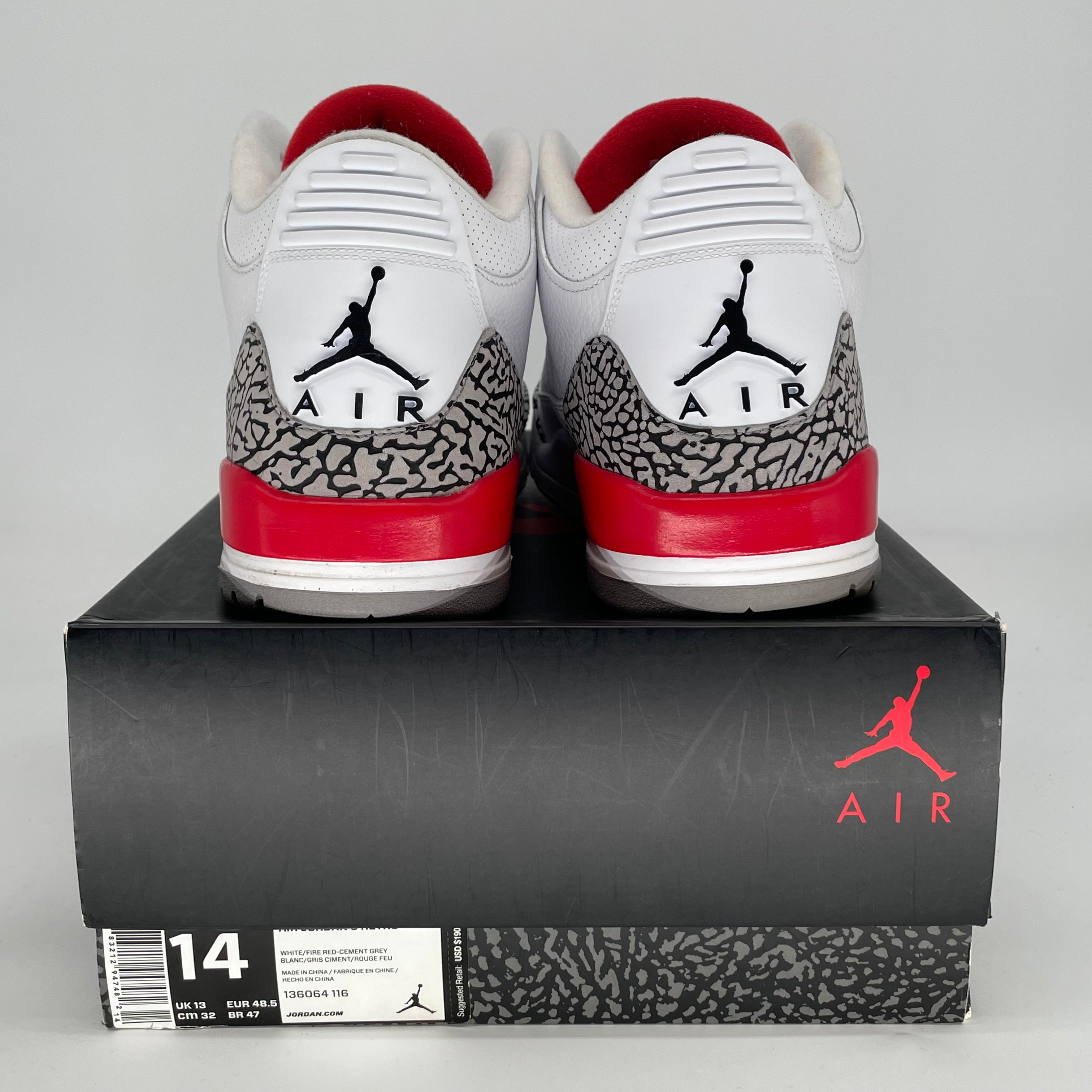 AIR JORDAN 3 HALL OF FAME 136064-116 SIZE 14/15.5W