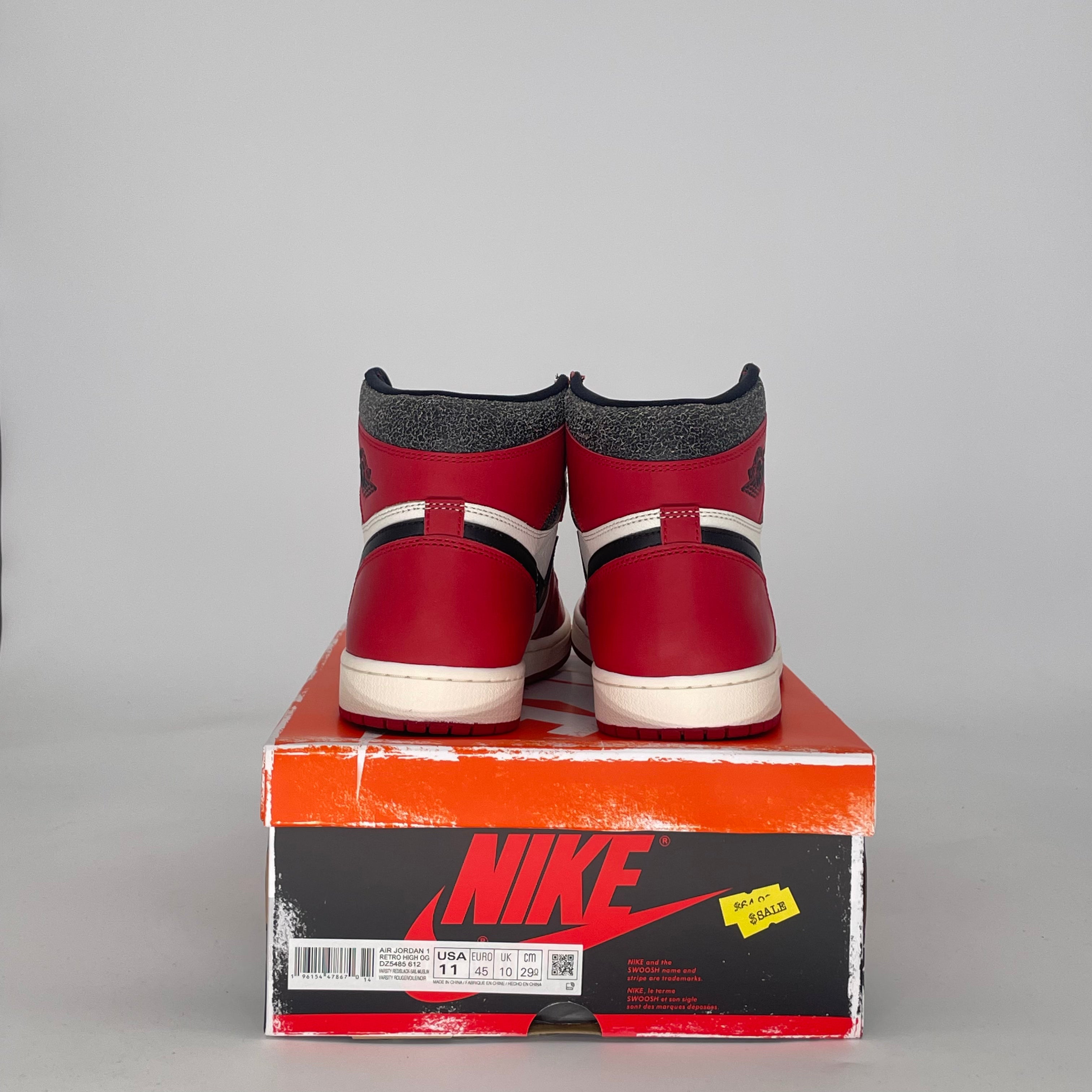 AIR JORDAN 1 HIGH CHICAGO LOST AND FOUND DZ5485-612 SIZE 11/12.5W