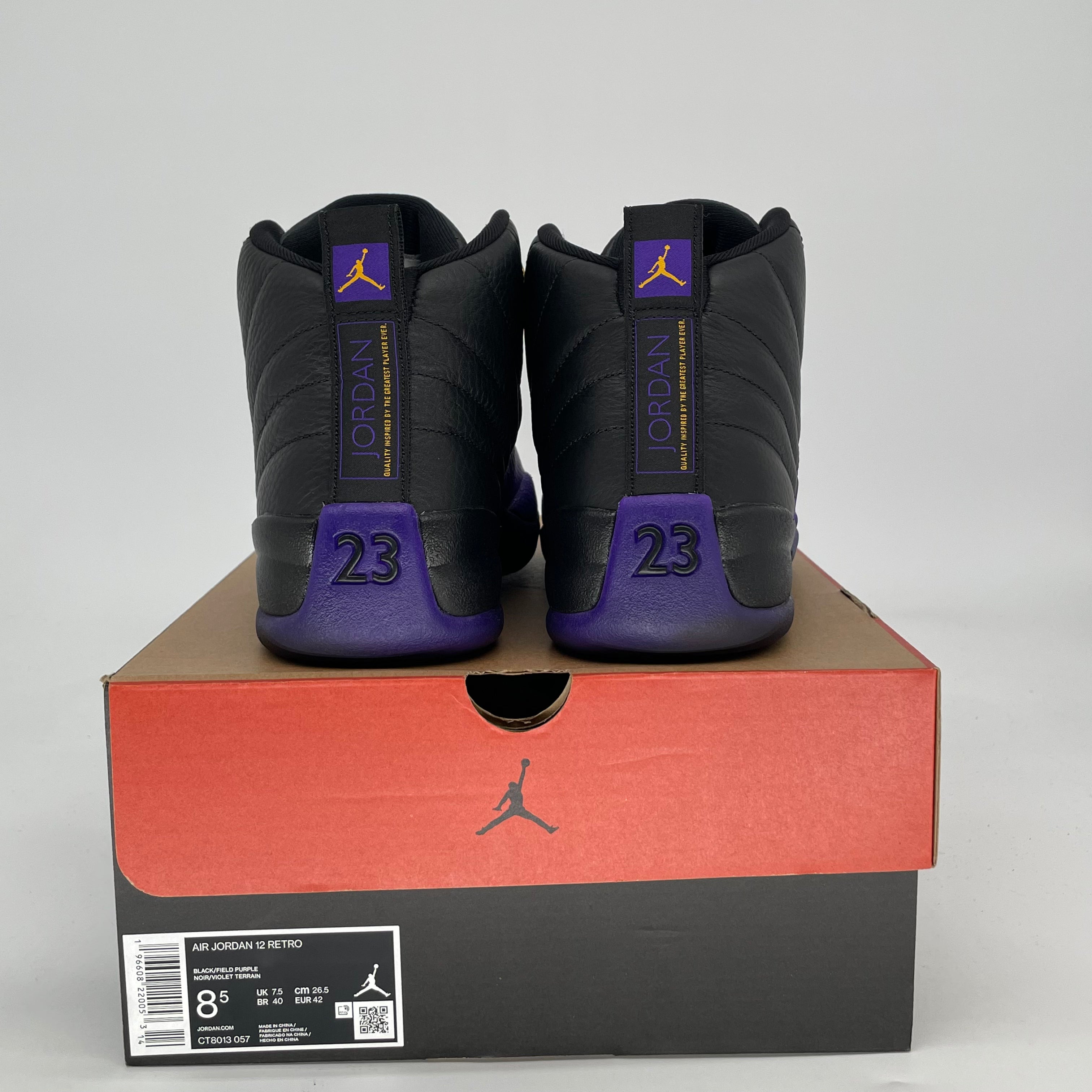 AIR JORDAN 12 FIELD PURPLE CT8013-057 SIZE 8.5/10W