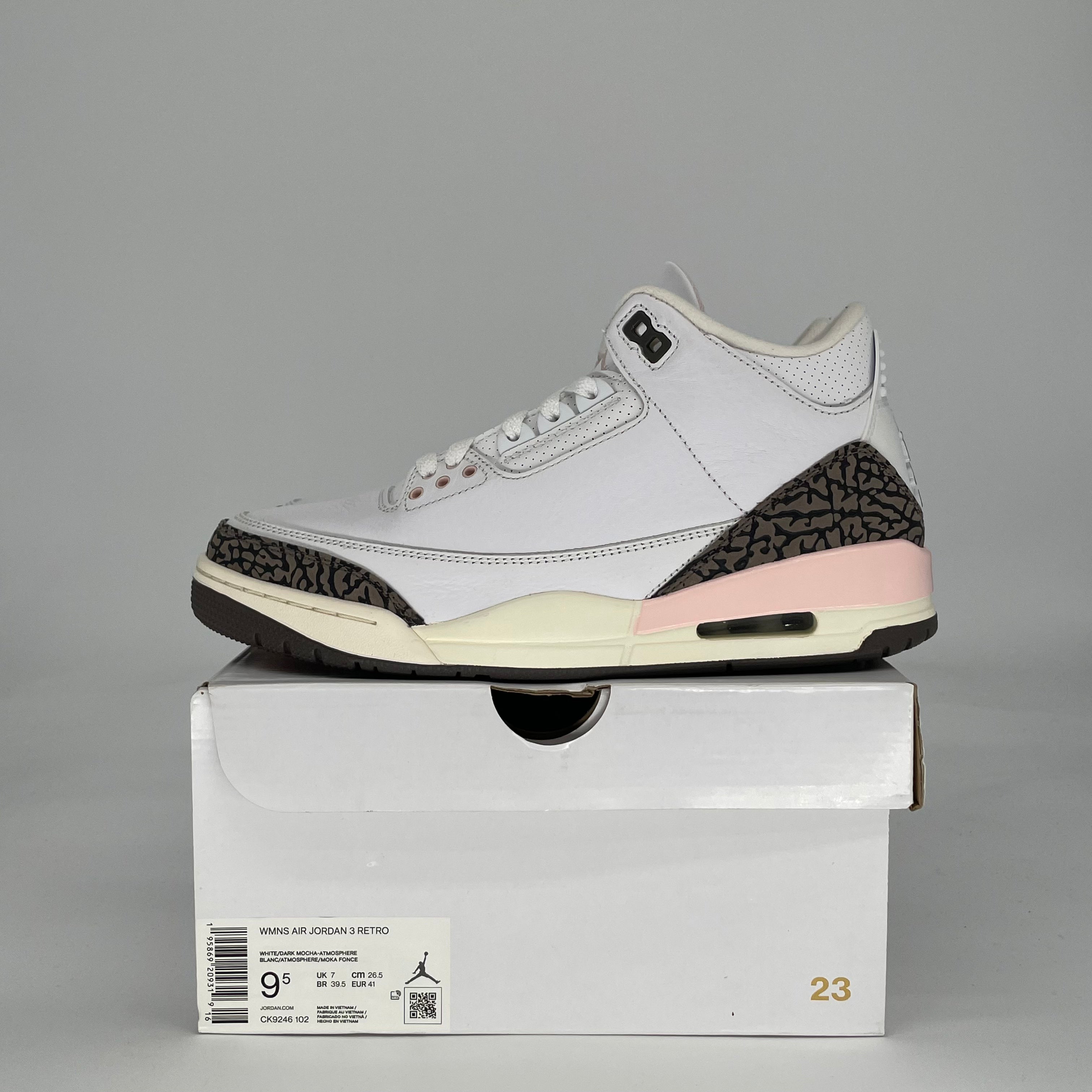 AIR JORDAN 3 NEAPOLITAN DARK MOCHA W CK9246-102 SIZE 8/9.5W