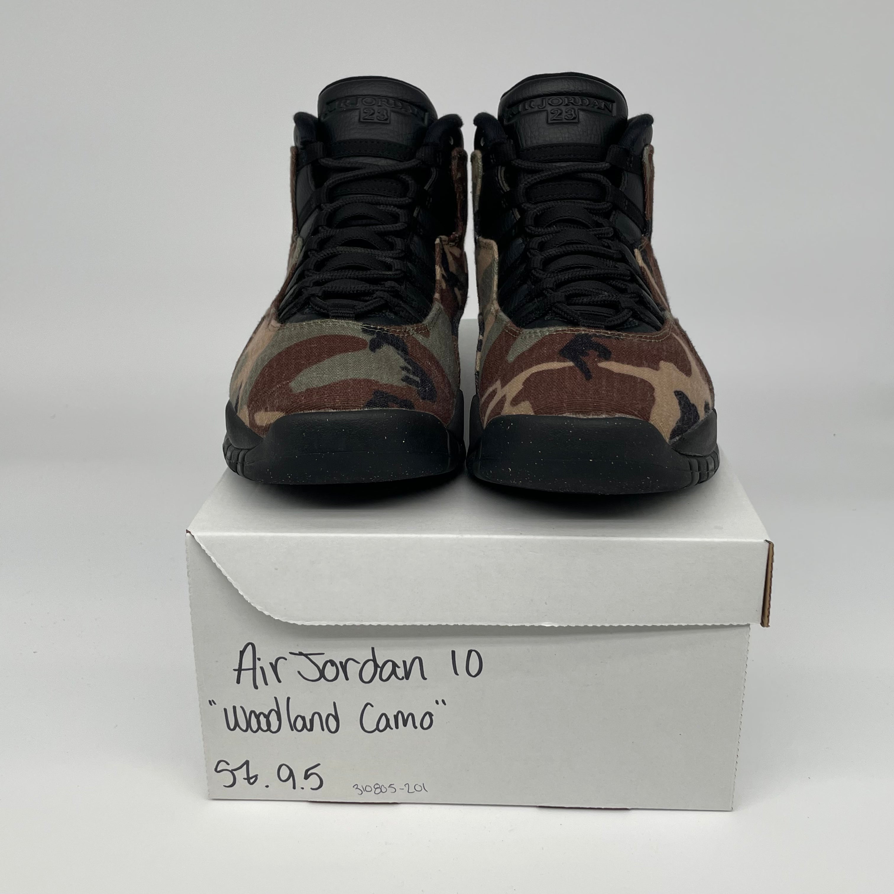 AIR JORDAN 10 WOODLAND CAMO 310805-201 SIZE 9.5/11W