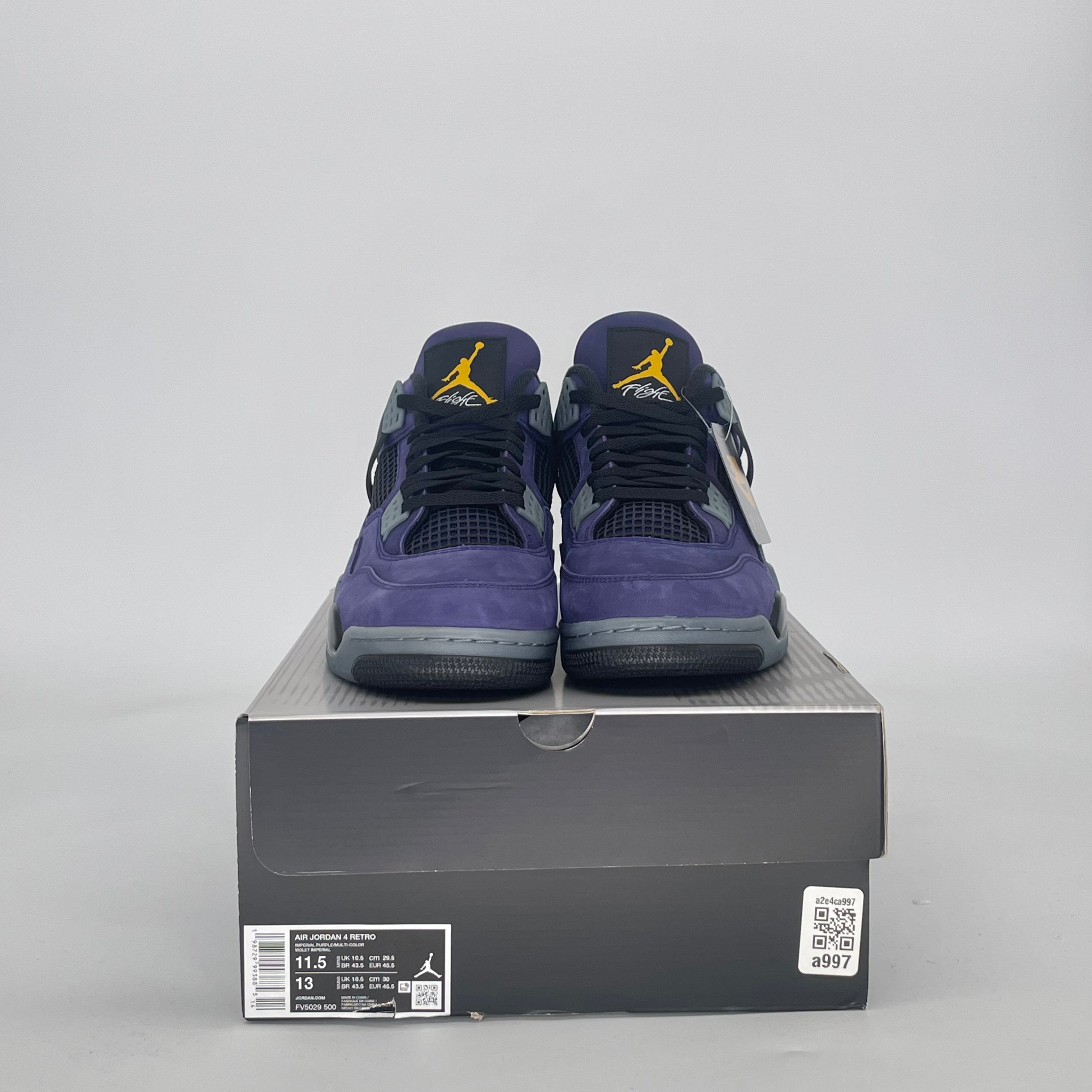 AIR JORDAN 4 LAKERS FV5029-500 SIZE 11.5/13W
