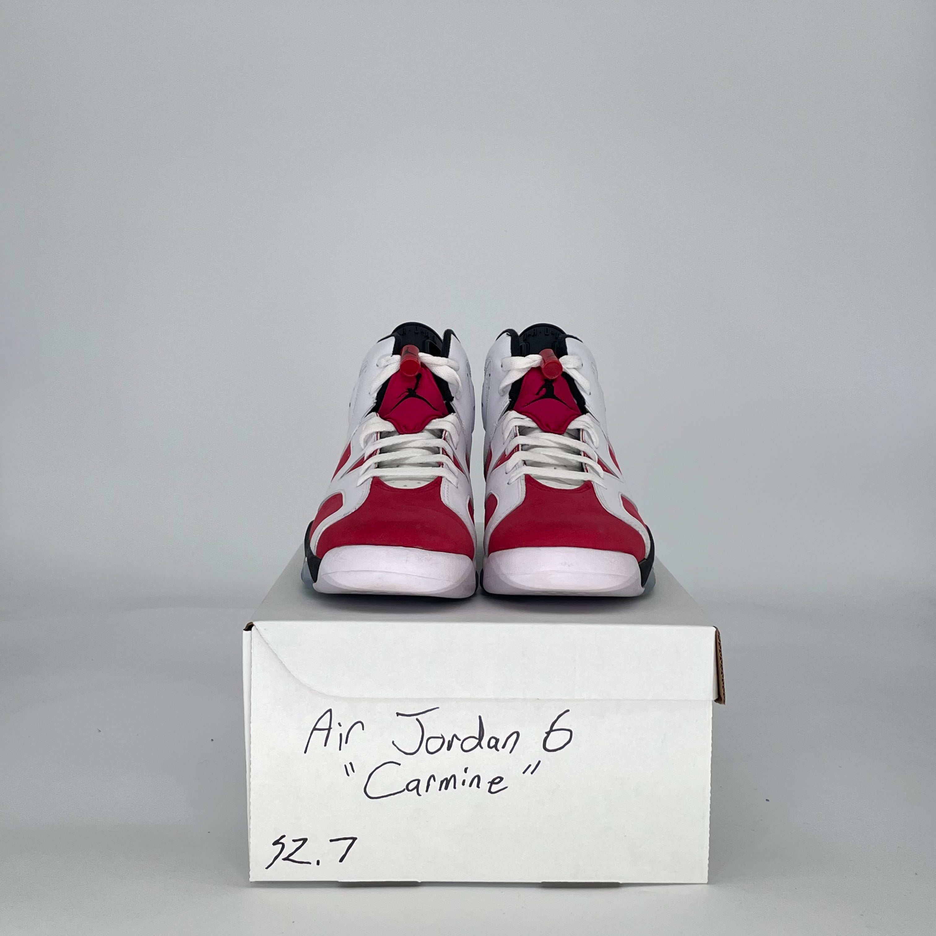 AIR JORDAN 6 CARMINE 384665-106 SIZE 7/8.5W GS
