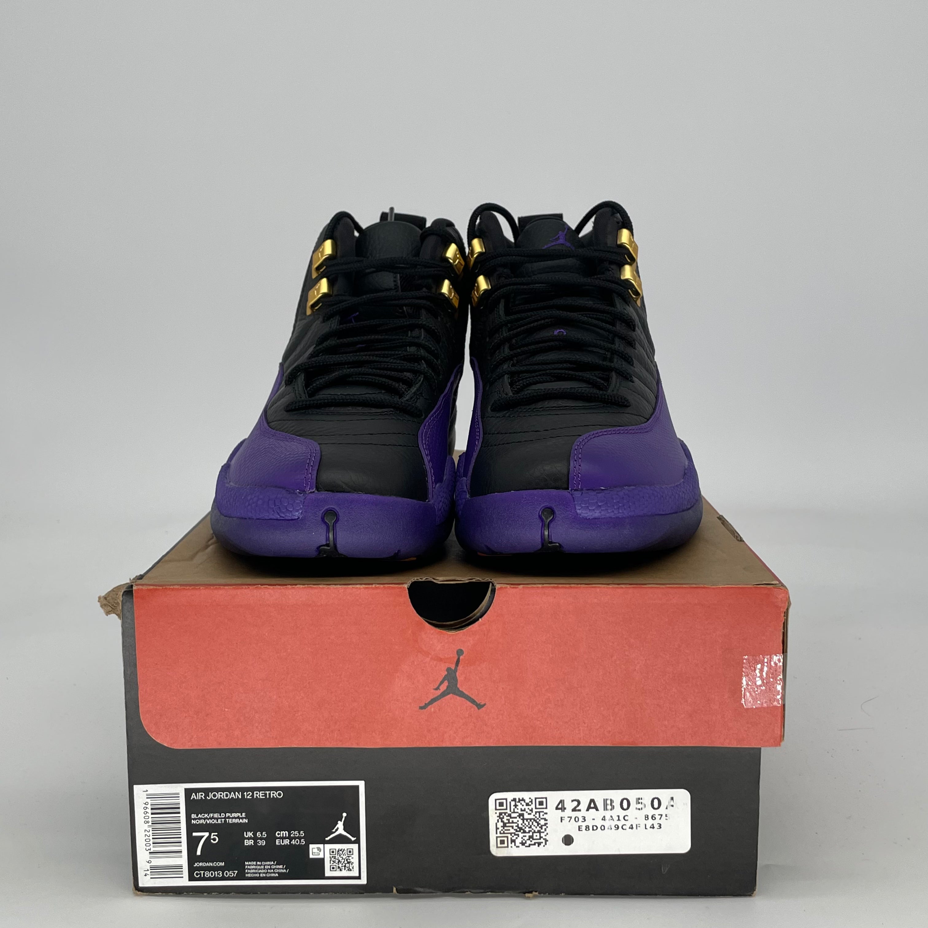 AIR JORDAN 12 FIELD PURPLE CT8013-057 SIZE 7.5/9W