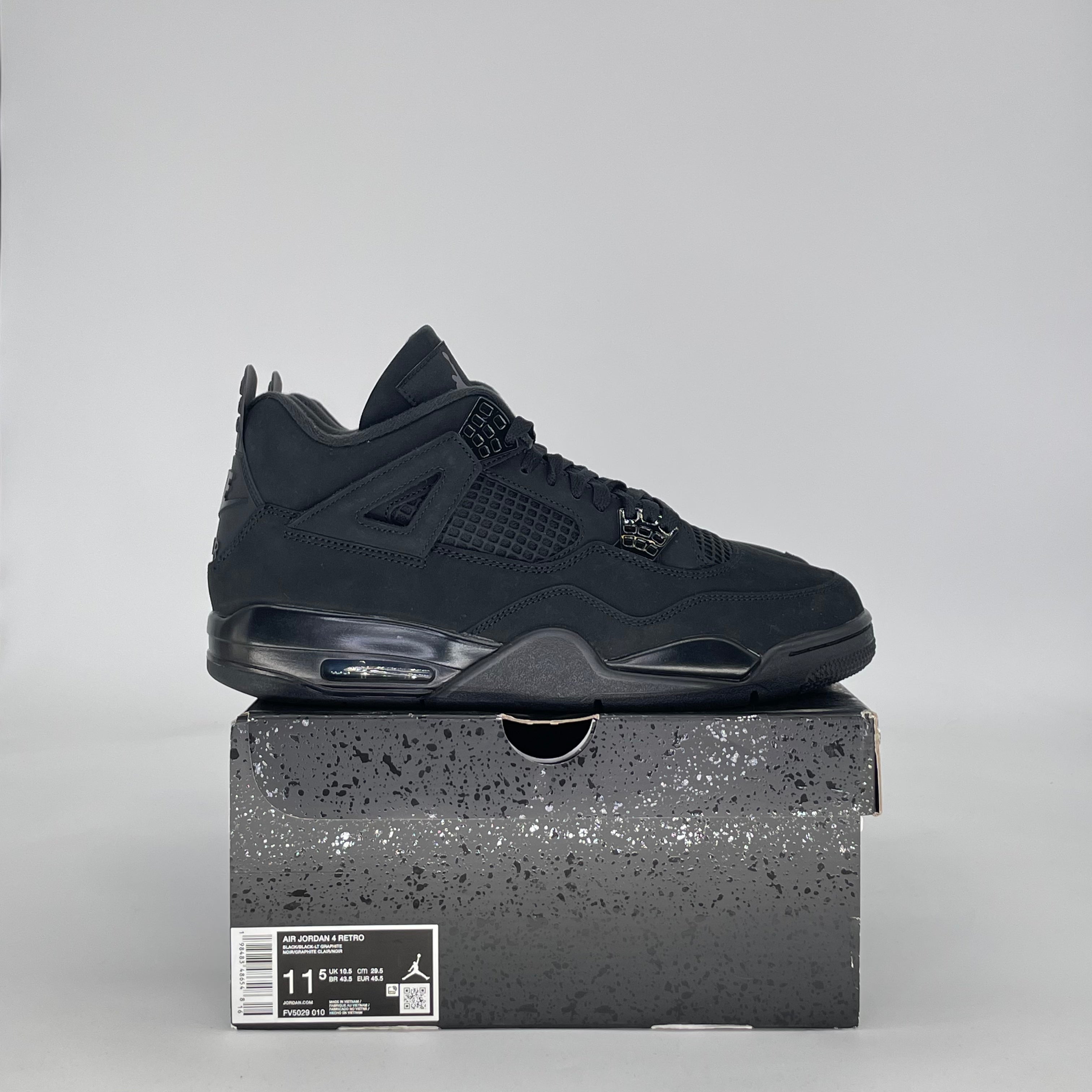 AIR JORDAN 4 BLACK CAT FV5029-010 SIZE 11.5/13W