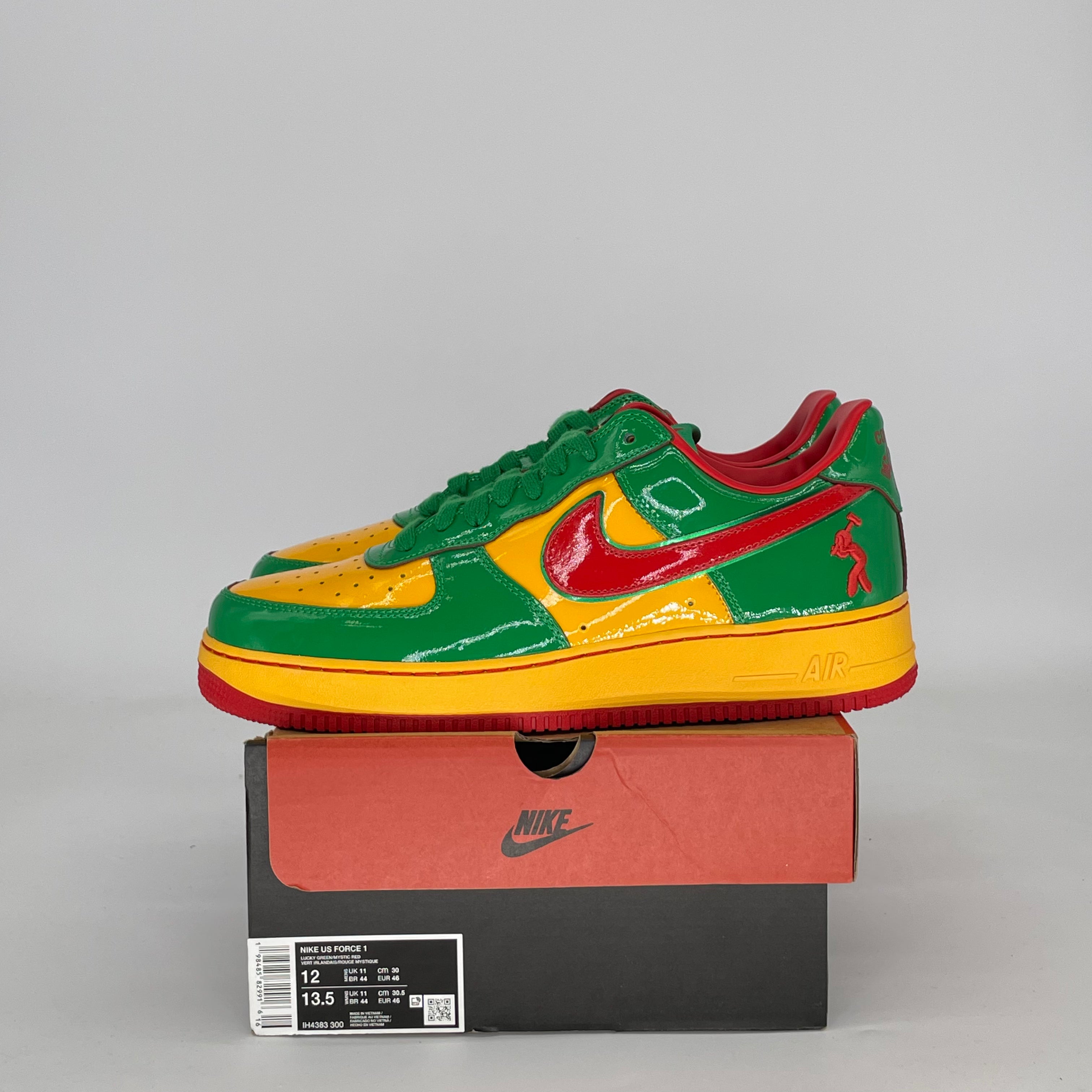 NIKE AIR FORCE 1 LOW LIL YACHTY CONCRETE BOYS LUCKY GREEN IH4383-300 SIZE 12/13.5W