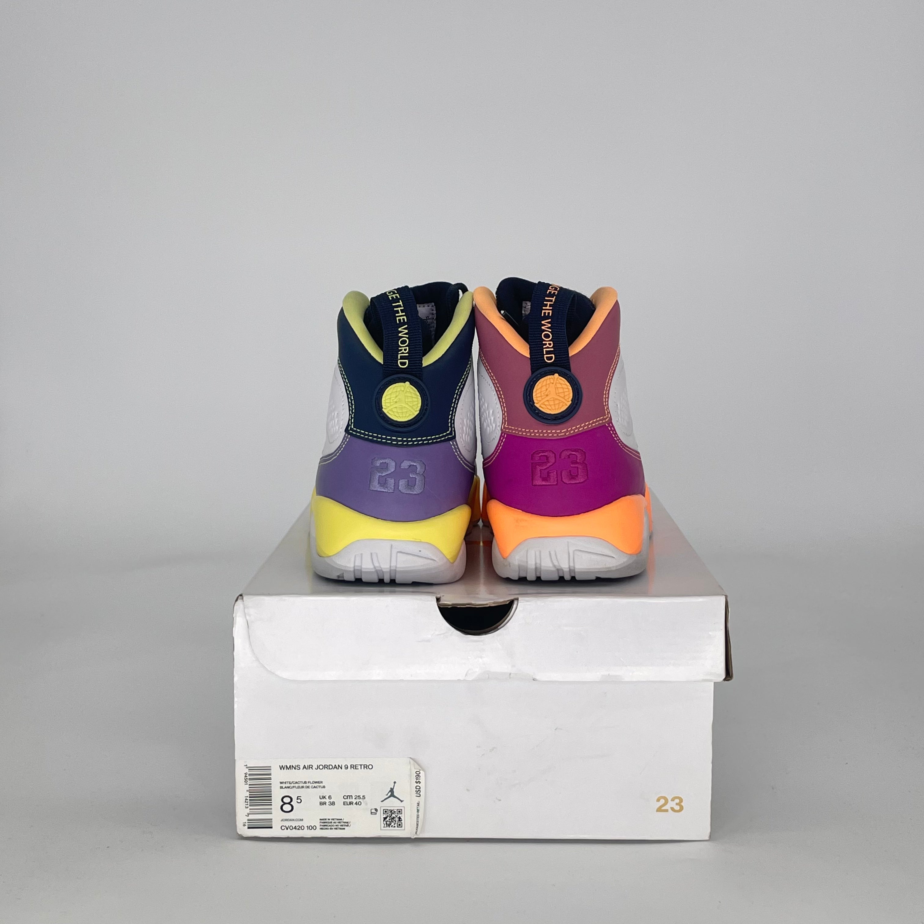 AIR JORDAN 9 CHANGE THE WORLD CV0420-100 SIZE 7/8.5W GS