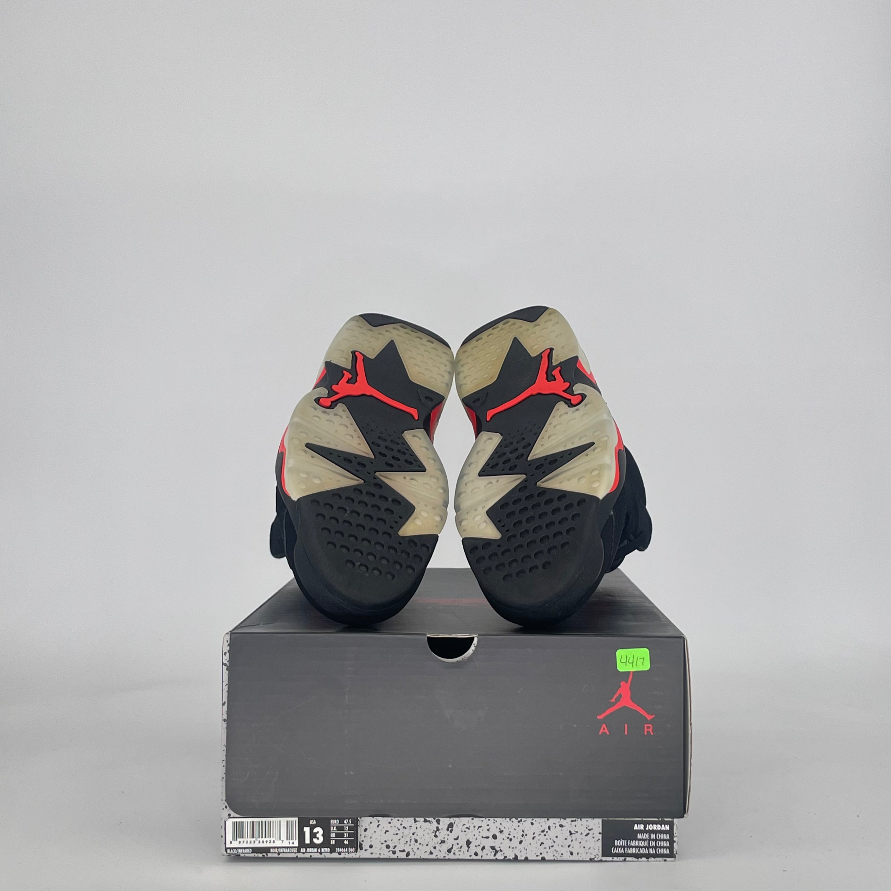 AIR JORDAN 6 BLACK INFRARED (2019) 384664-060 SIZE 13/14.5W