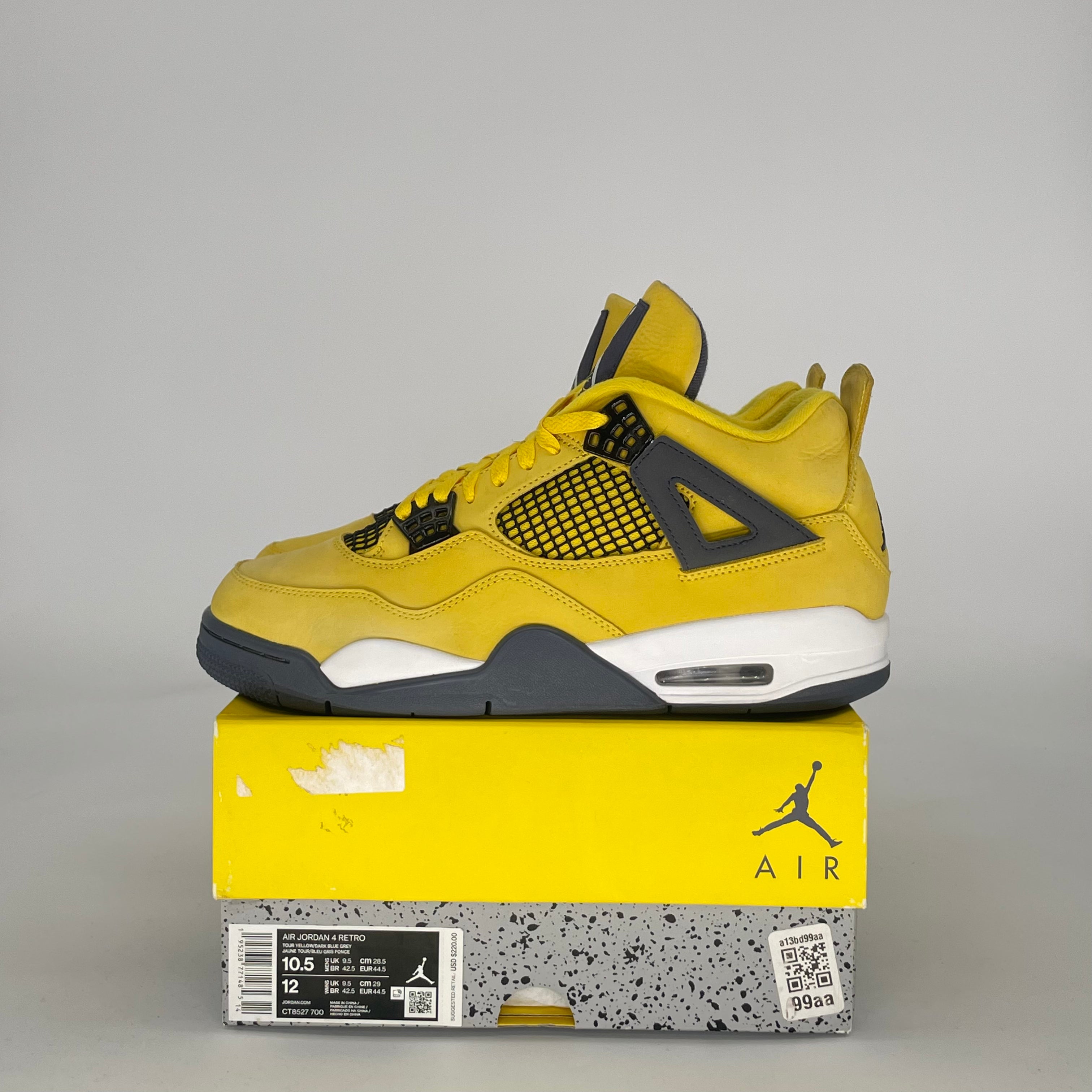 AIR JORDAN 4 LIGHTNING (2021) CT8527-700 SIZE 10.5/12W