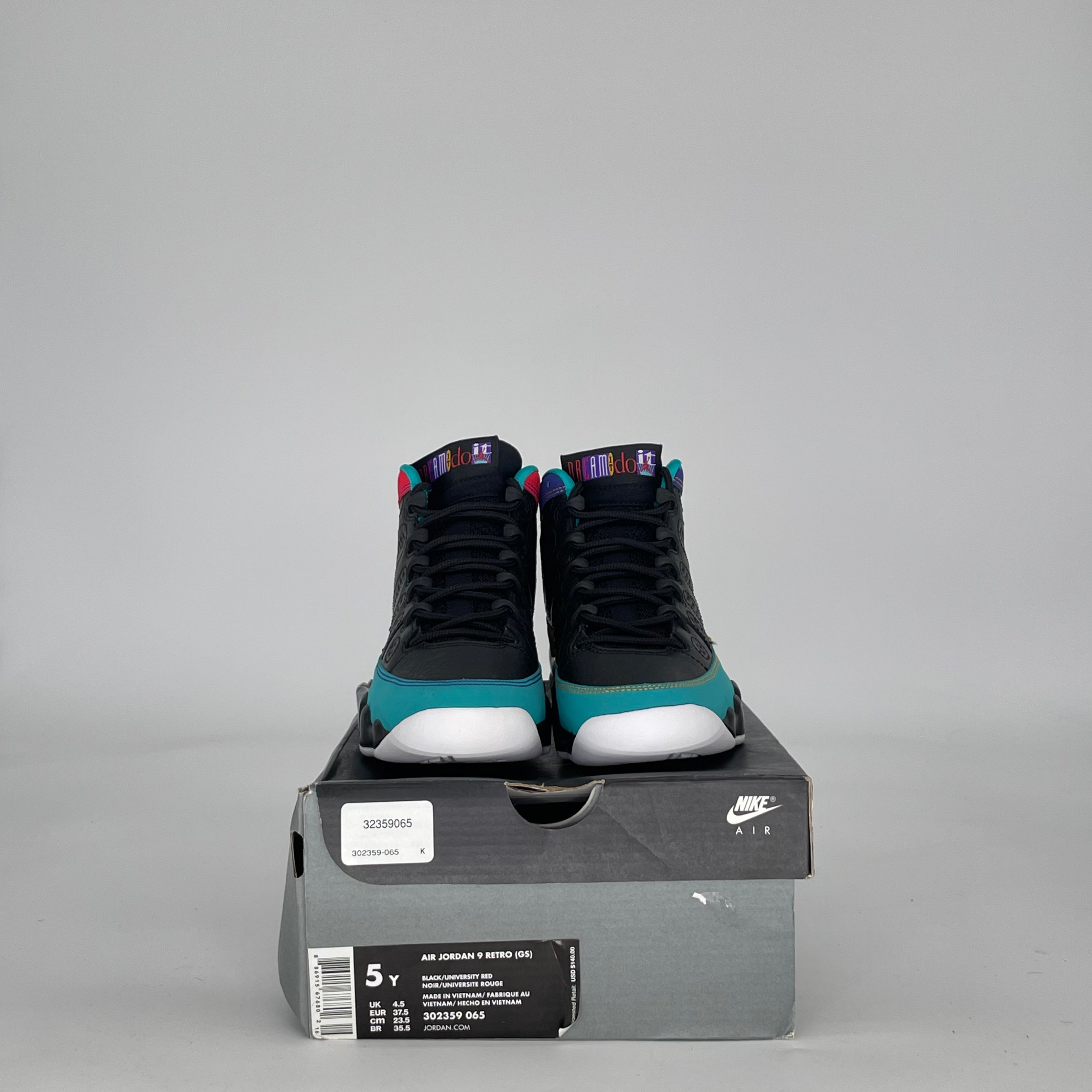 AIR JORDAN 9 DREAM IT DO IT 302359-065 SIZE 5/6.5W GS