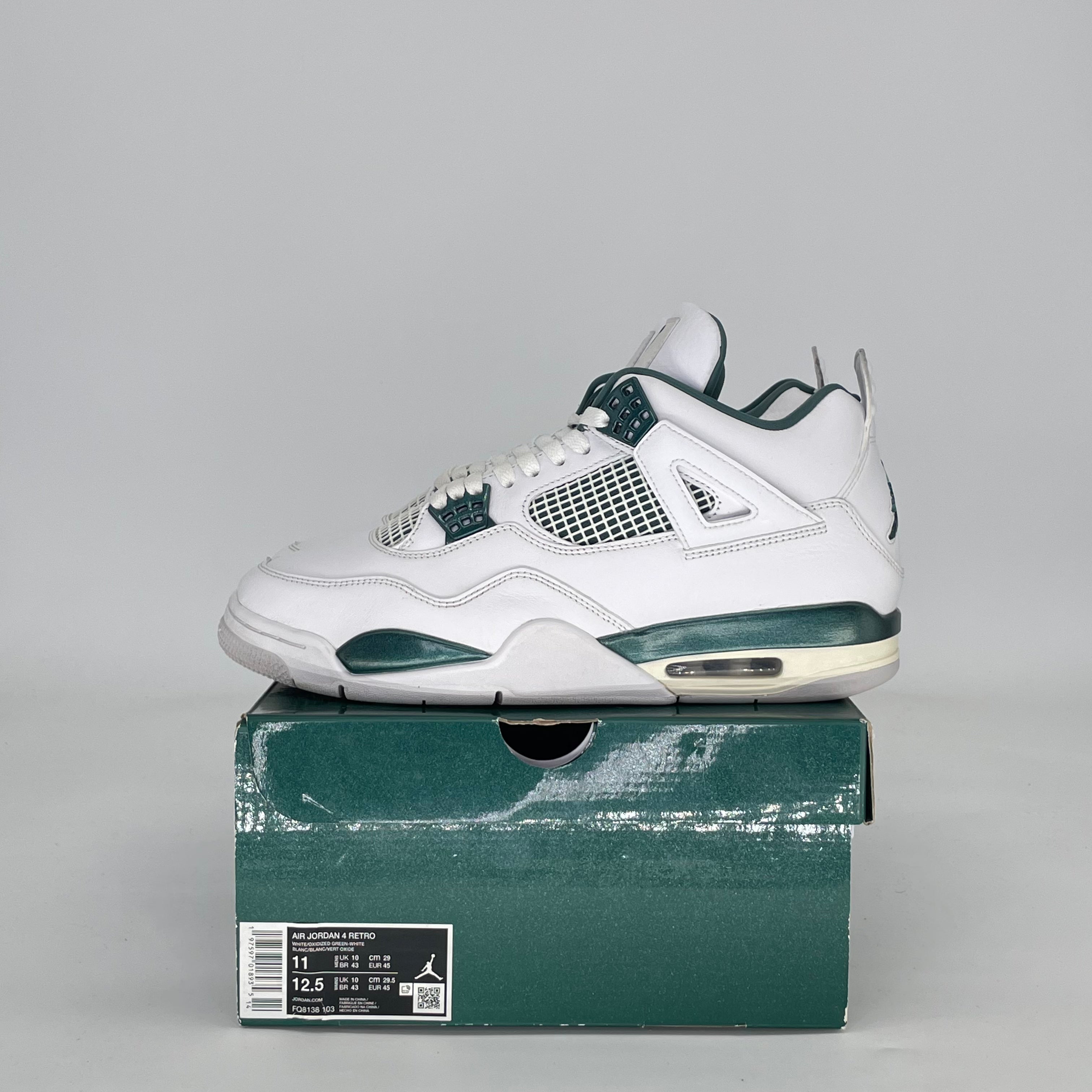 AIR JORDAN 4 OXIDIZED GREEN FQ8138-103 SIZE 11/12.5W