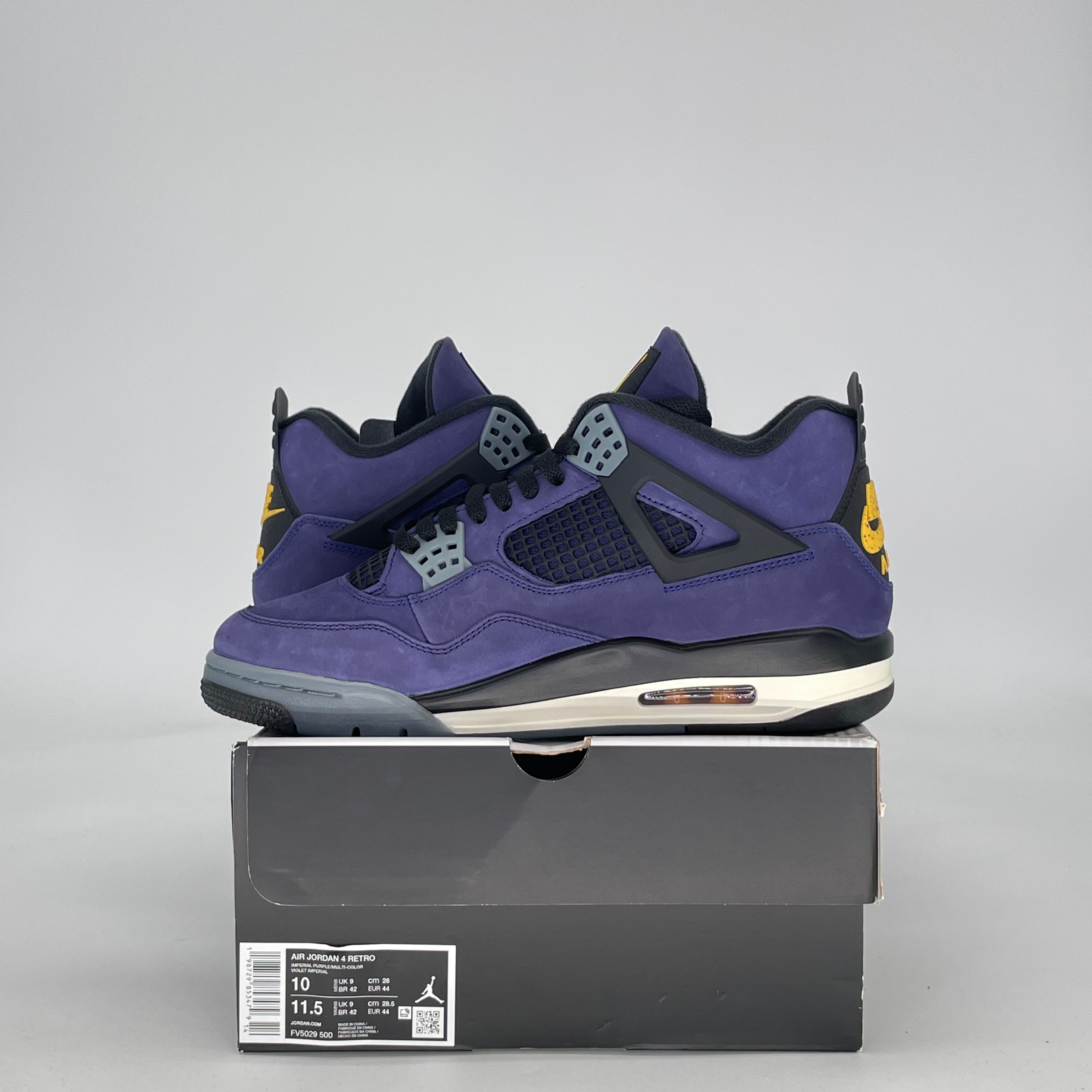 AIR JORDAN 4 LAKERS FV5029-500 SIZE 10/11.5W