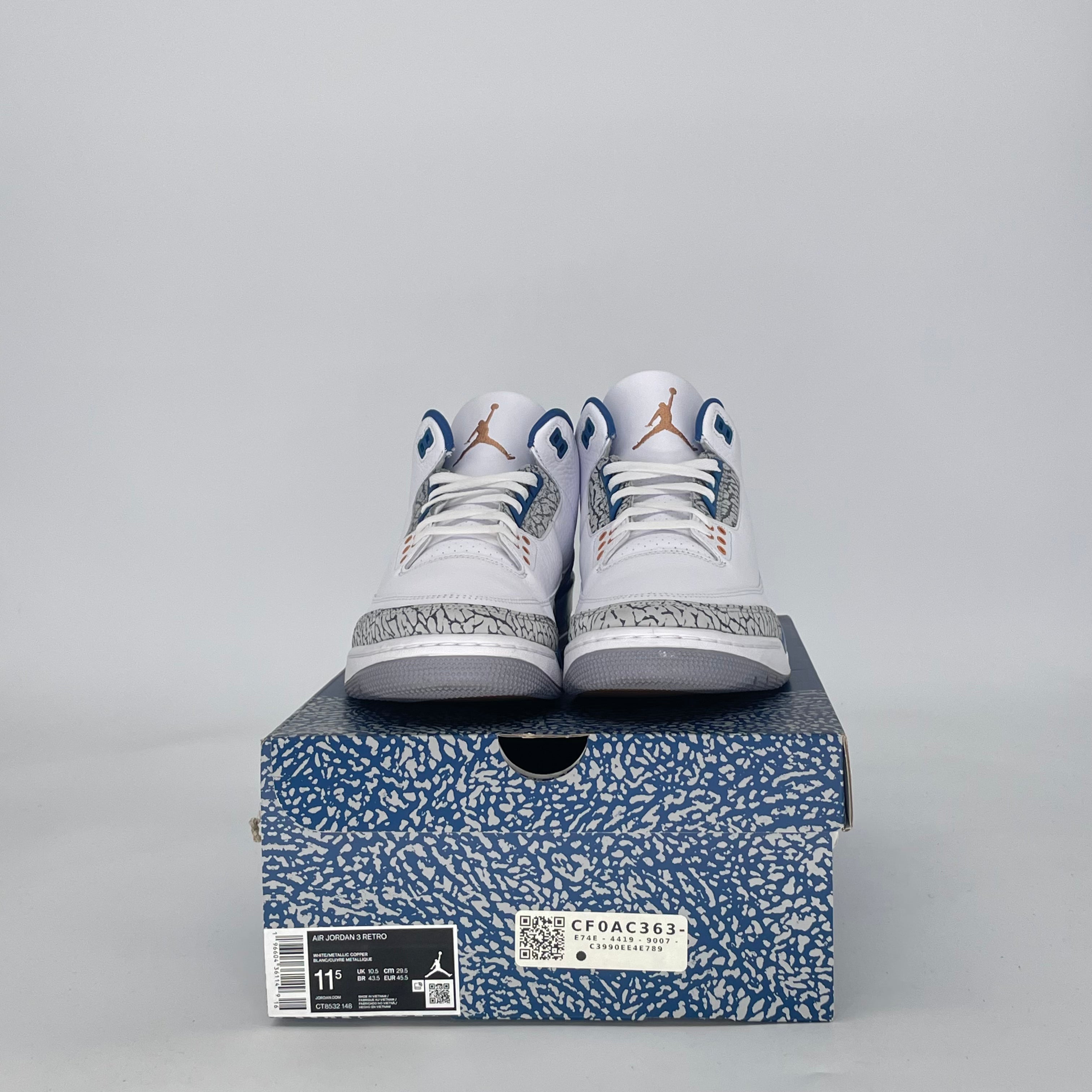 AIR JORDAN 3 WIZARDS CT8532-148 SIZE 11.5/13W