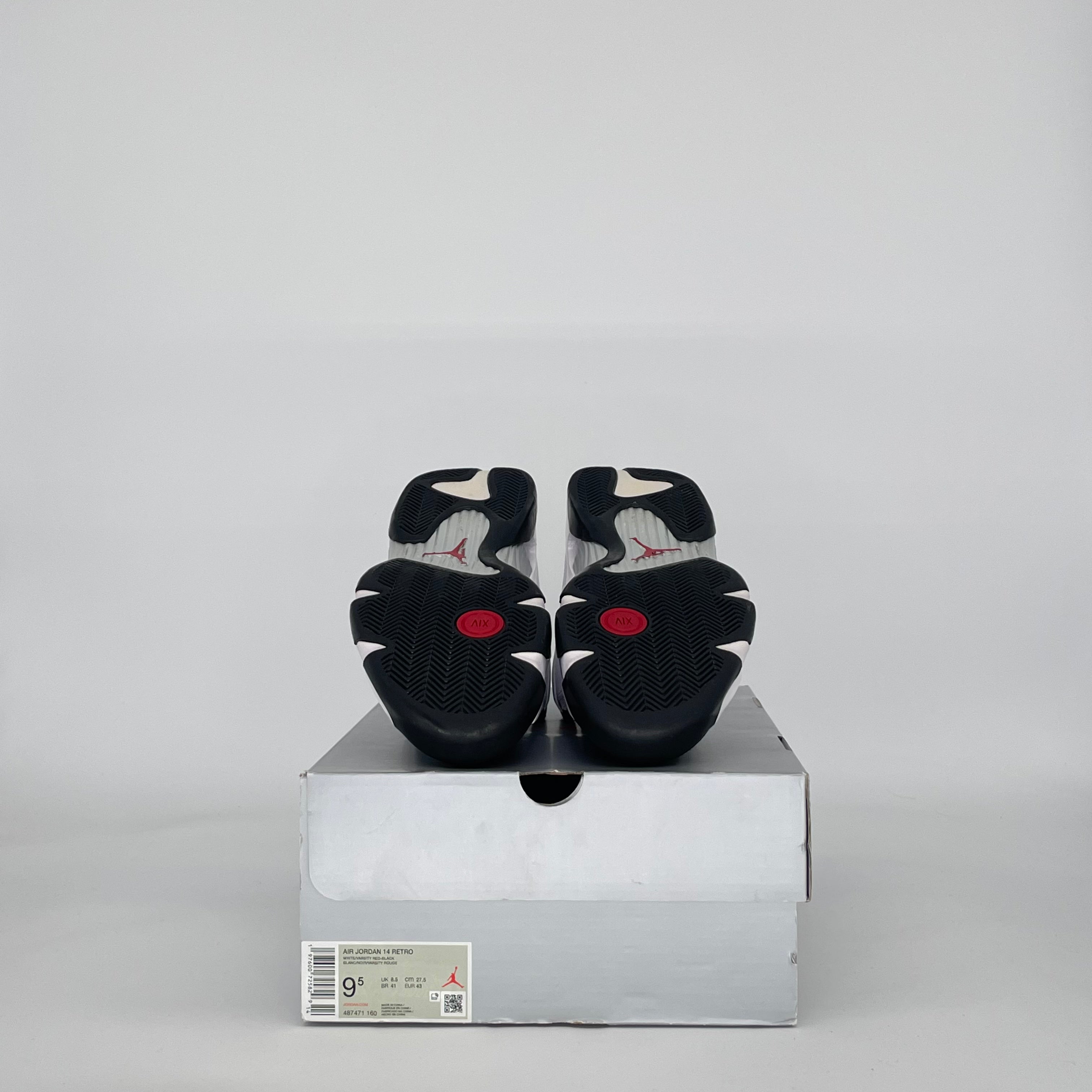 AIR JORDAN 14 BLACK TOE (2024) 487471-160 SIZE 9.5/11W