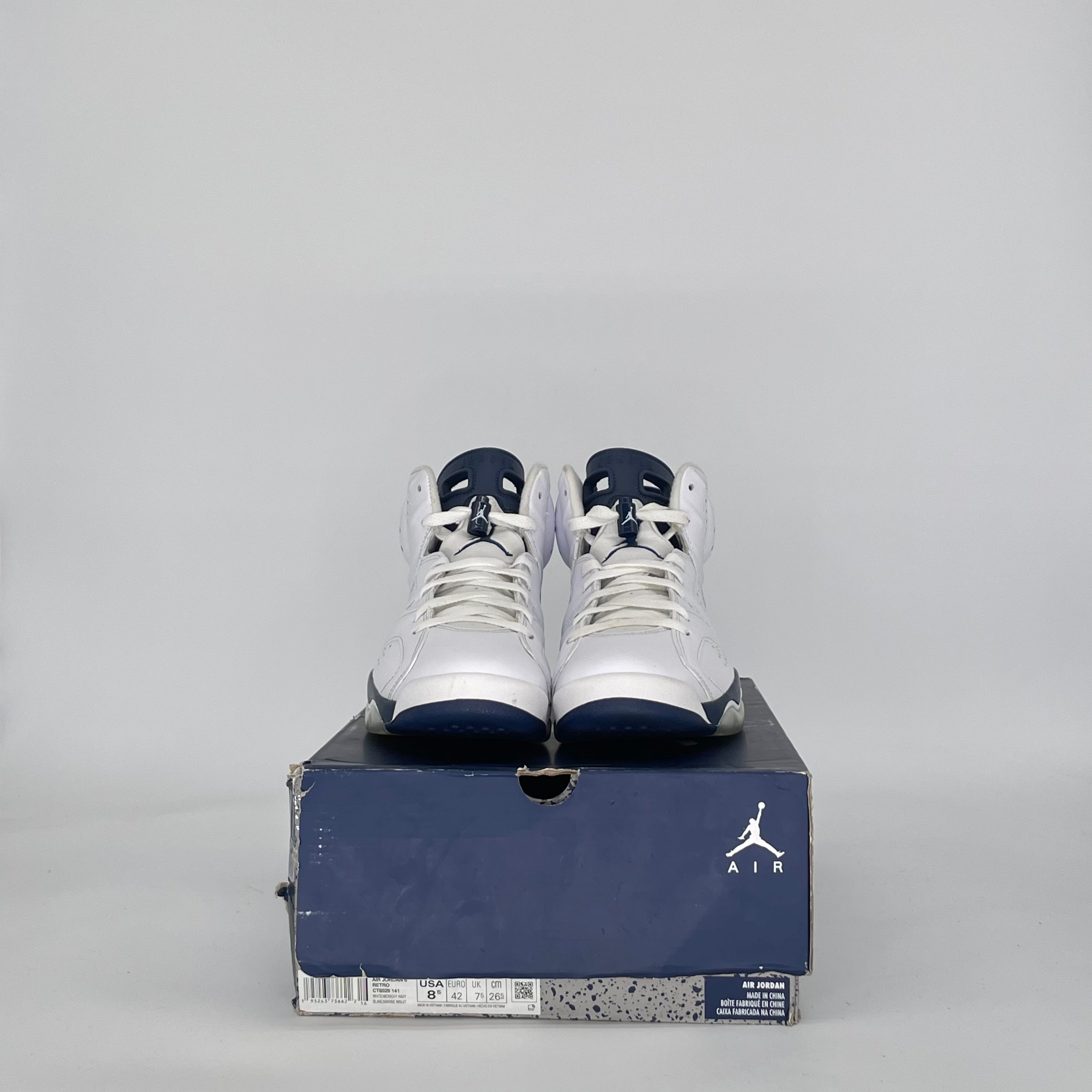 AIR JORDAN 6 MIDNIGHT NAVY (2022) CT8529-141 SIZE 8.5/10W