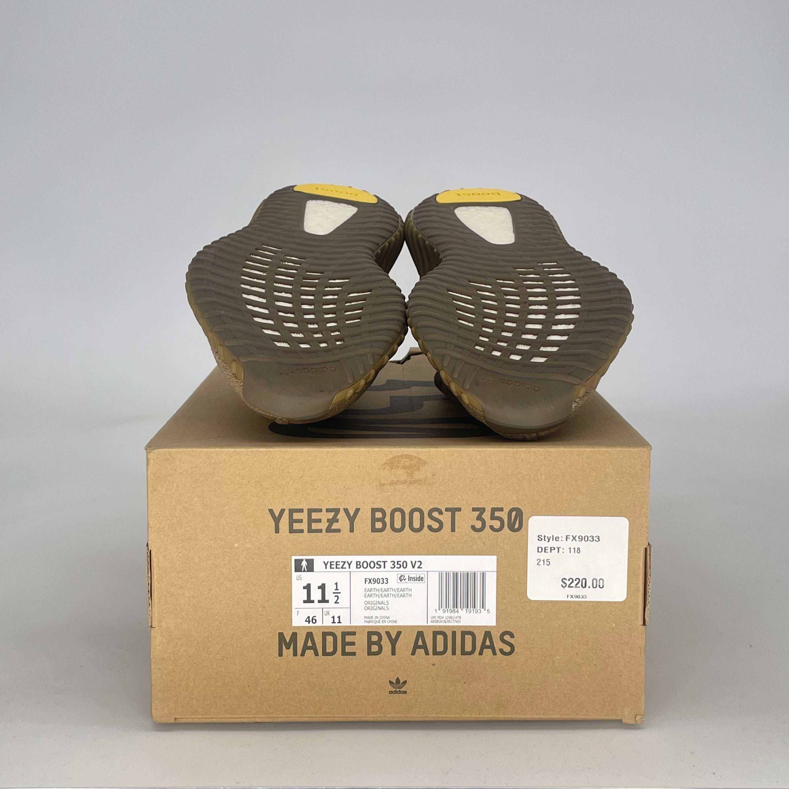 ADIDAS YEEZY BOOST 350 V2 EARTH FX9033 SIZE 11.5/13W
