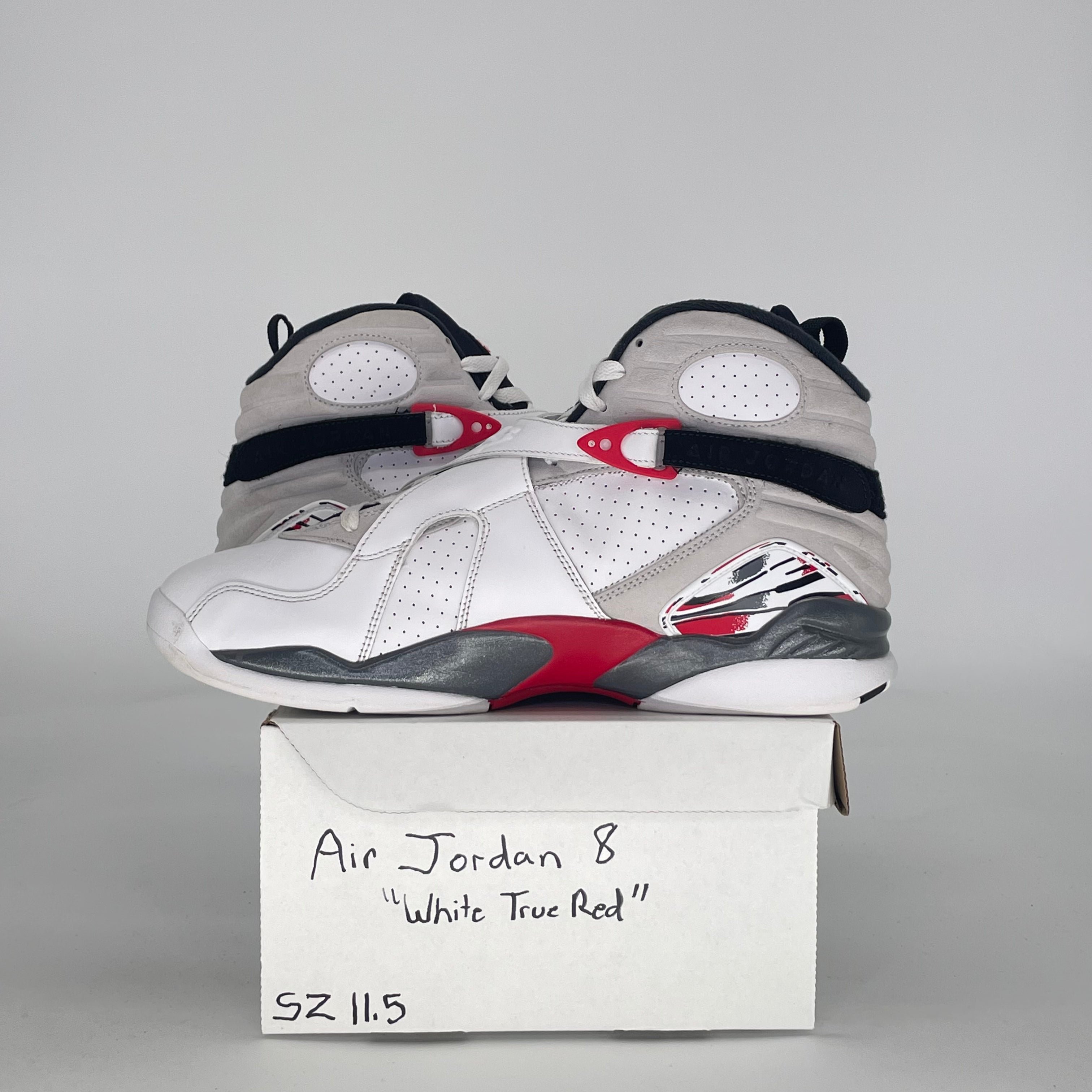 AIR JORDAN 8 WHITE TRUE RED 305381-100 SIZE 11.5/13W