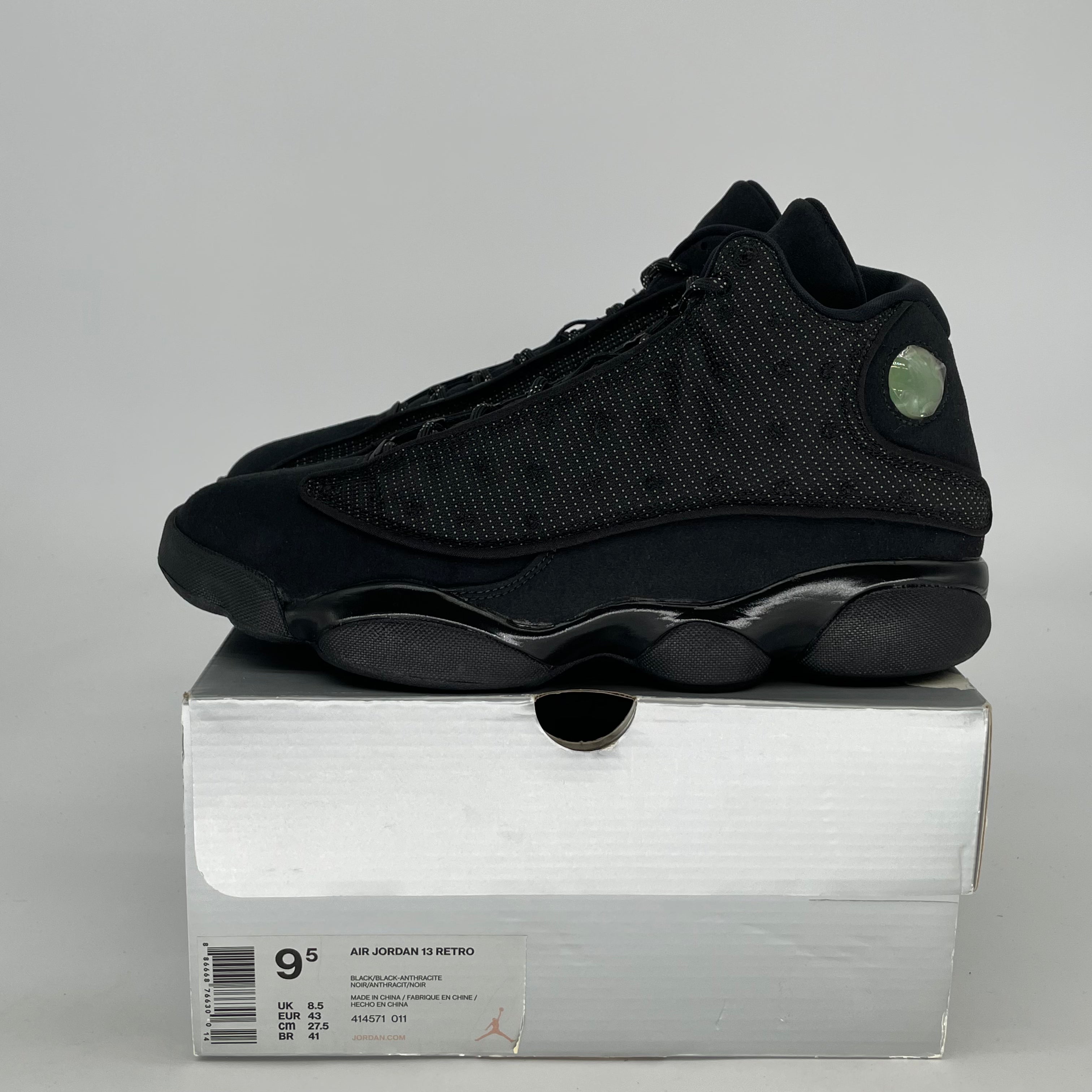 AIR JORDAN 13 BLACK CAT 414571-011 SIZE 9.5/11W