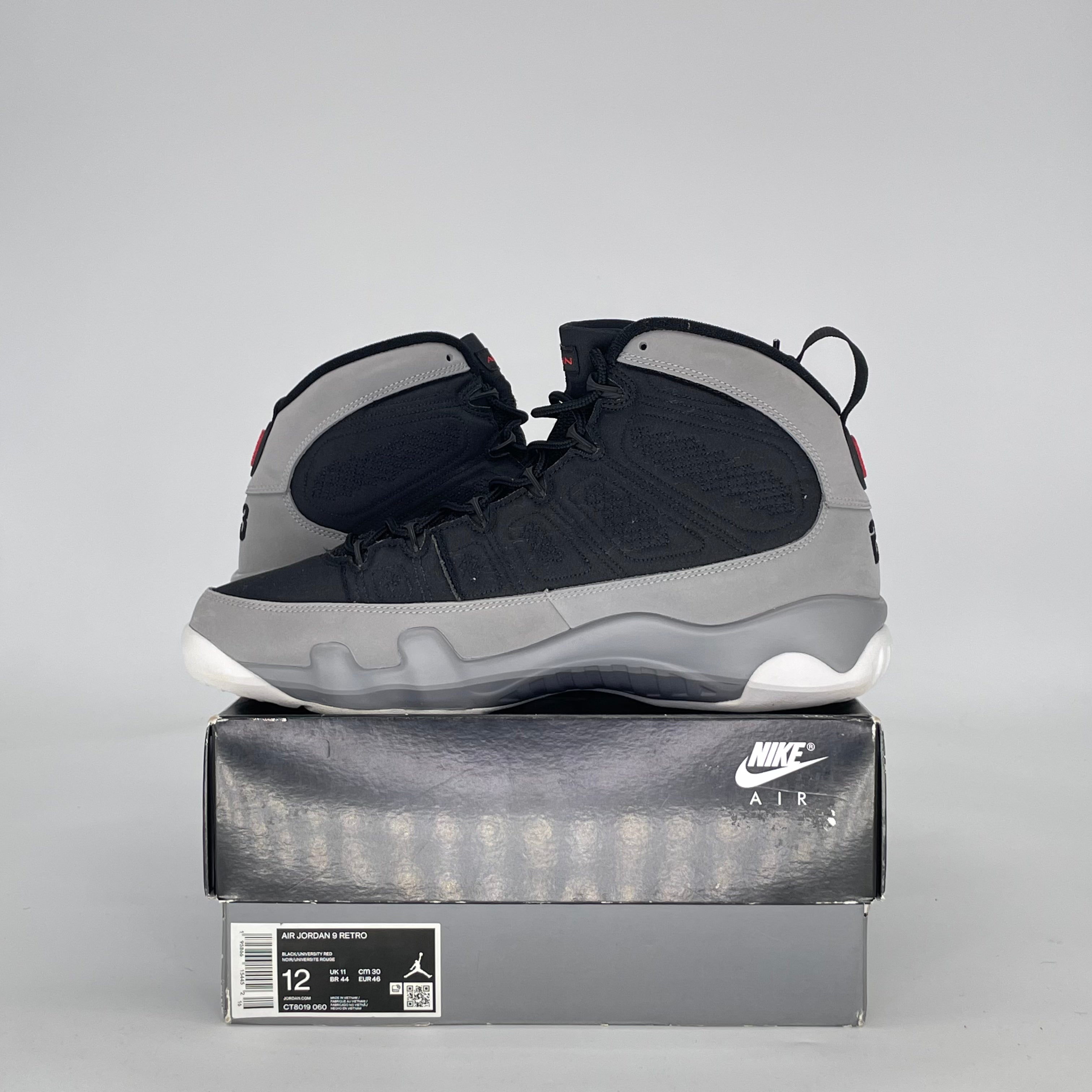 AIR JORDAN 9 PARTICLE GREY CT8019-060 SIZE 12/13.5W