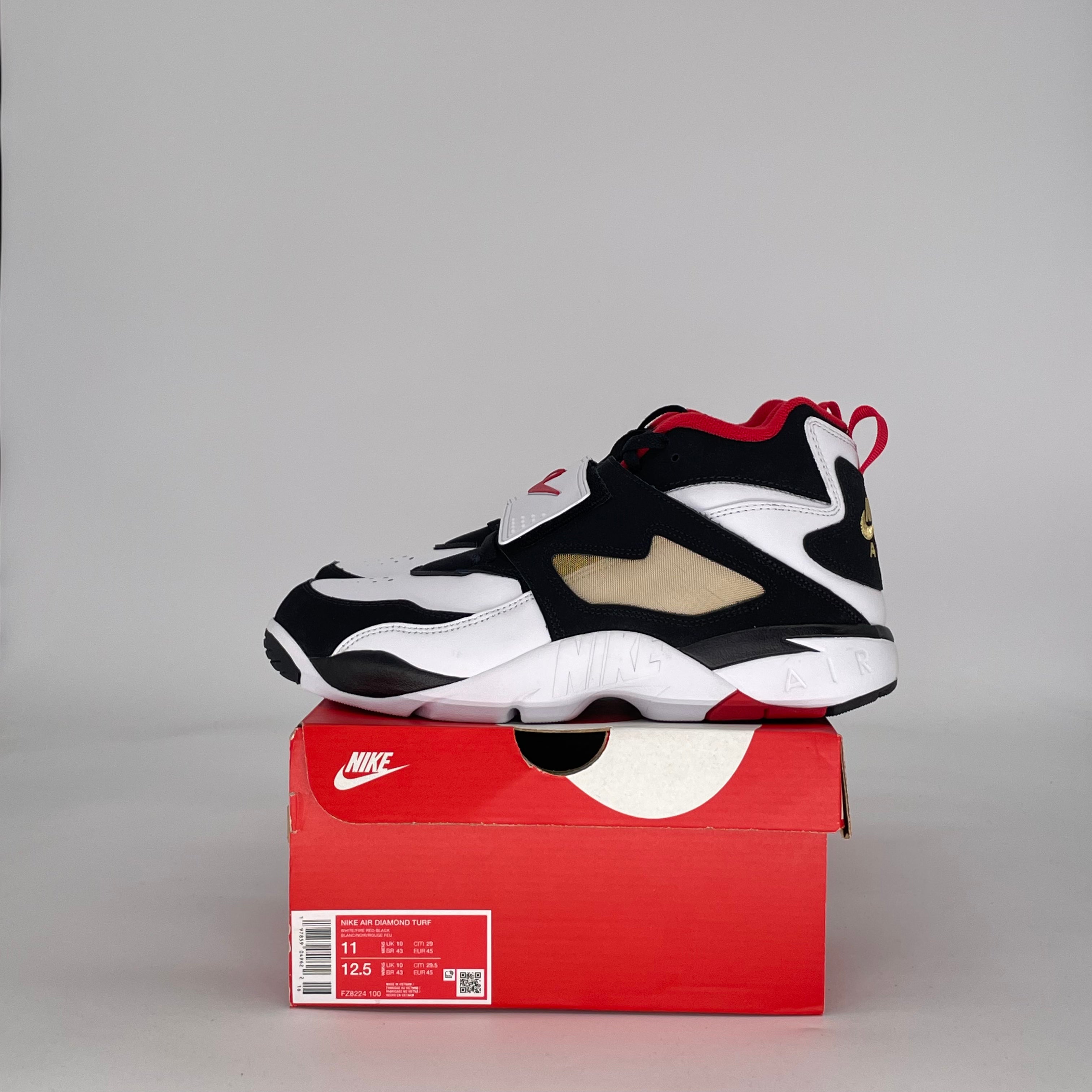 NIKE AIR DIAMOND TURF 49ERS FZ8224-100 SIZE 11/12.5W
