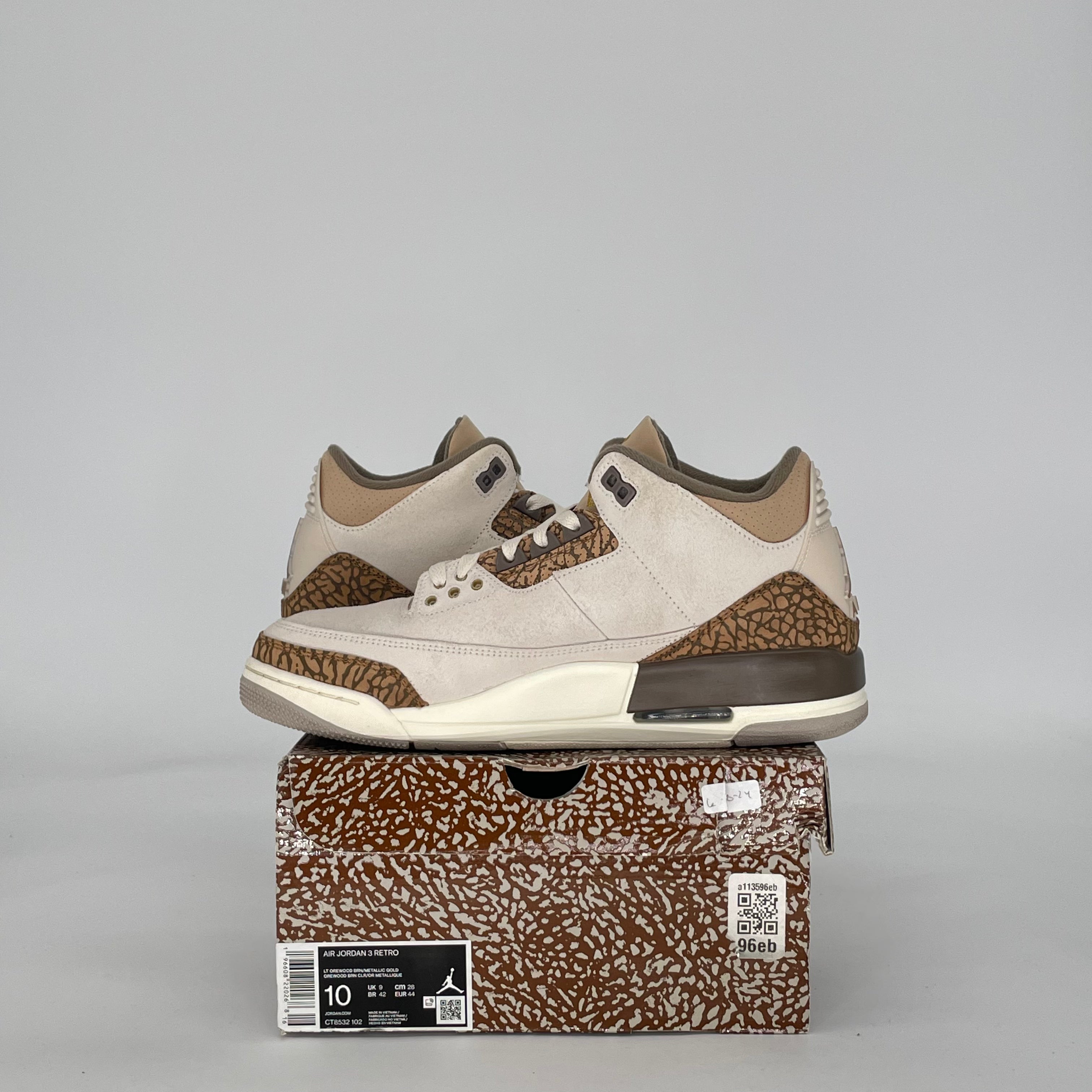 AIR JORDAN 3 PALOMINO CT8532-102 SIZE 10/11.5W