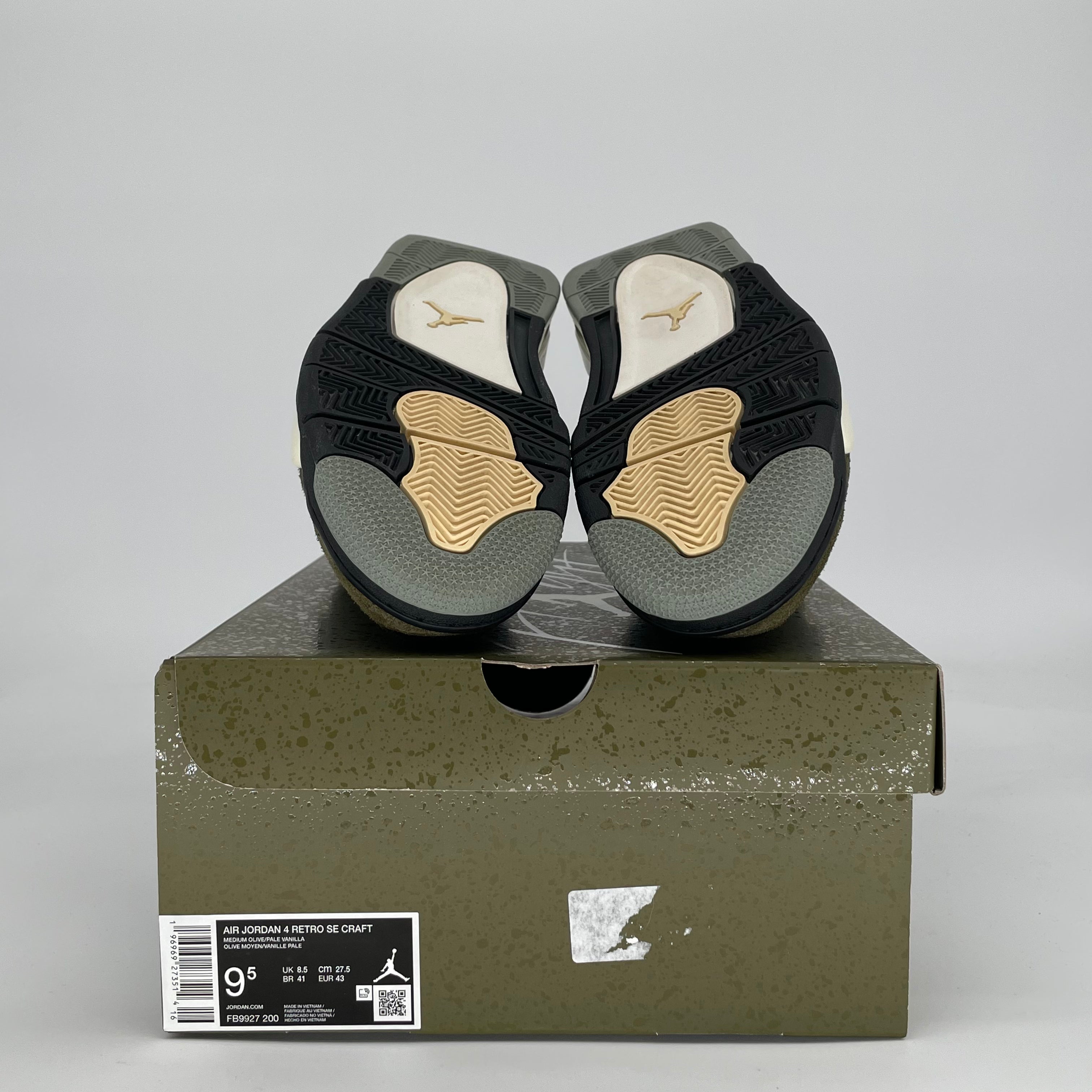 AIR JORDAN 4 CRAFT MEDIUM OLIVE FB9927-200 SIZE 9.5/11W