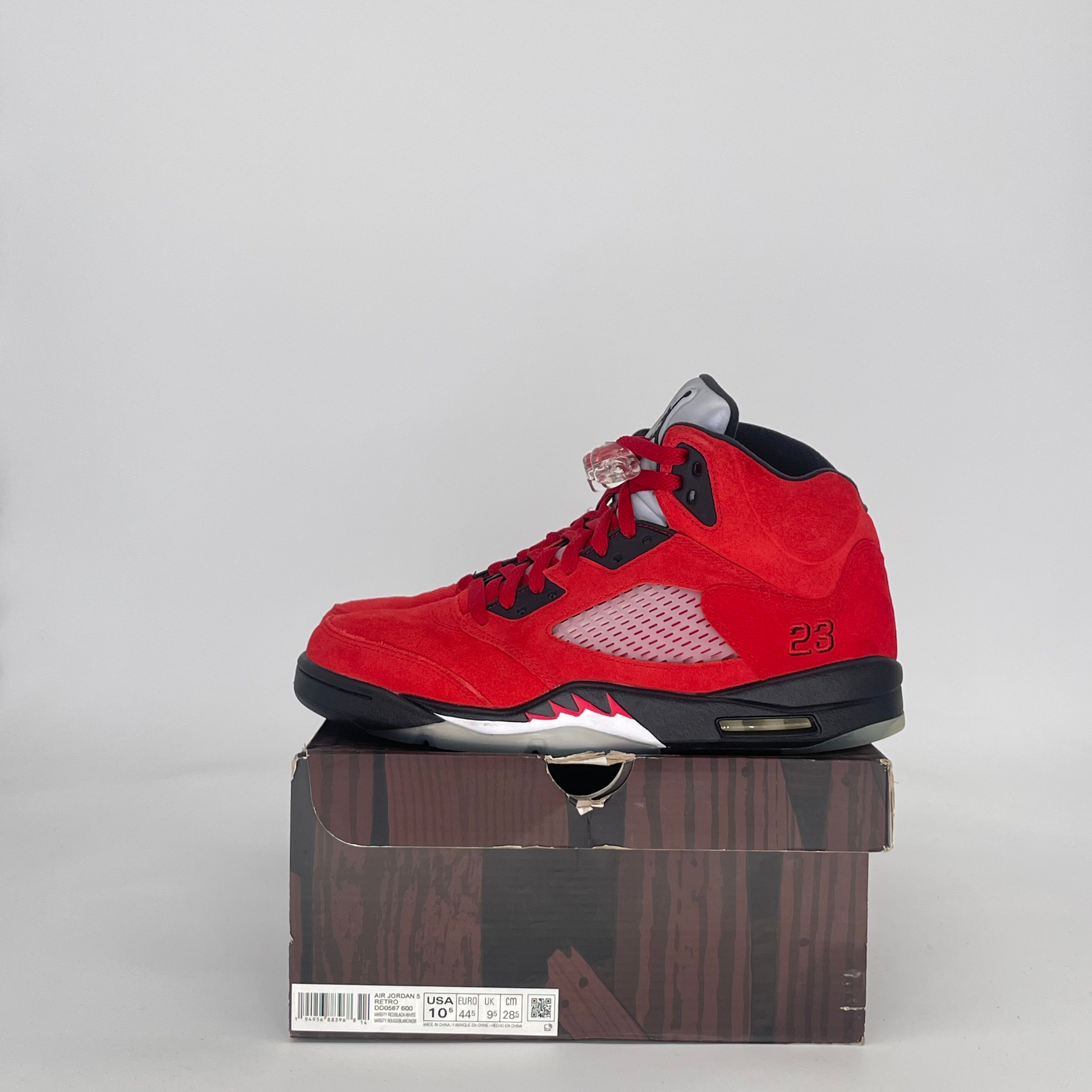 AIR JORDAN 5 RAGING BULL RED (2021) DD0587-600 SIZE 10.5/12W