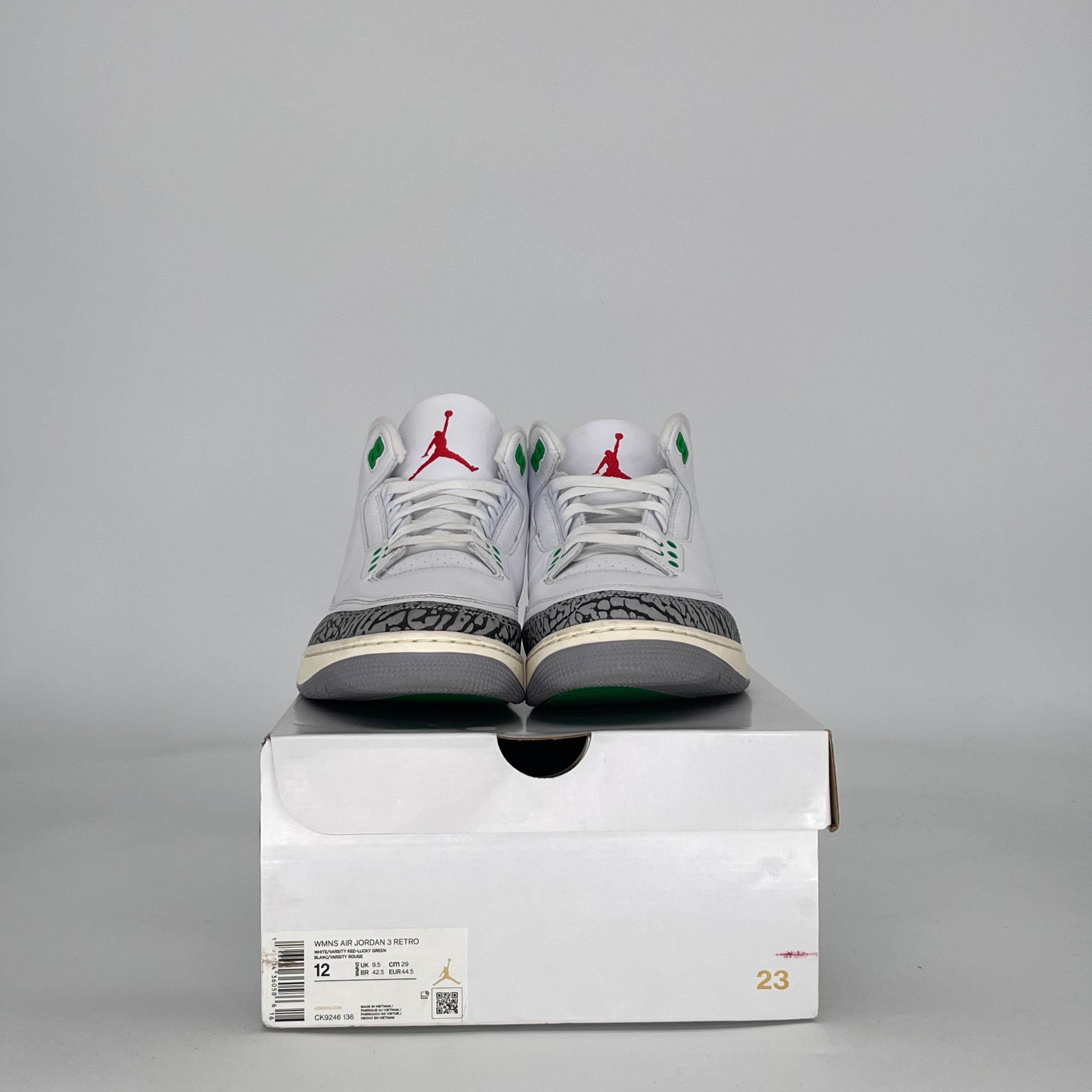 AIR JORDAN 3 LUCKY GREEN CK9246-136 SIZE 10.5/12W