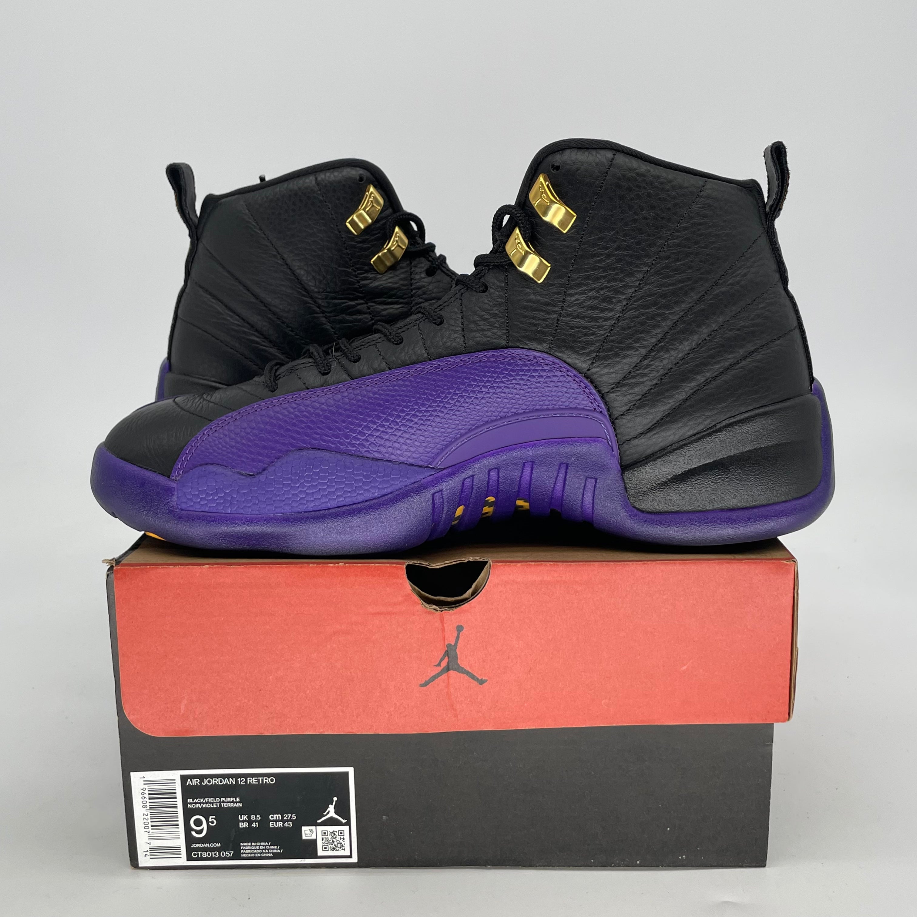 AIR JORDAN 12 FIELD PURPLE CT8013-057 SIZE 9.5/11W