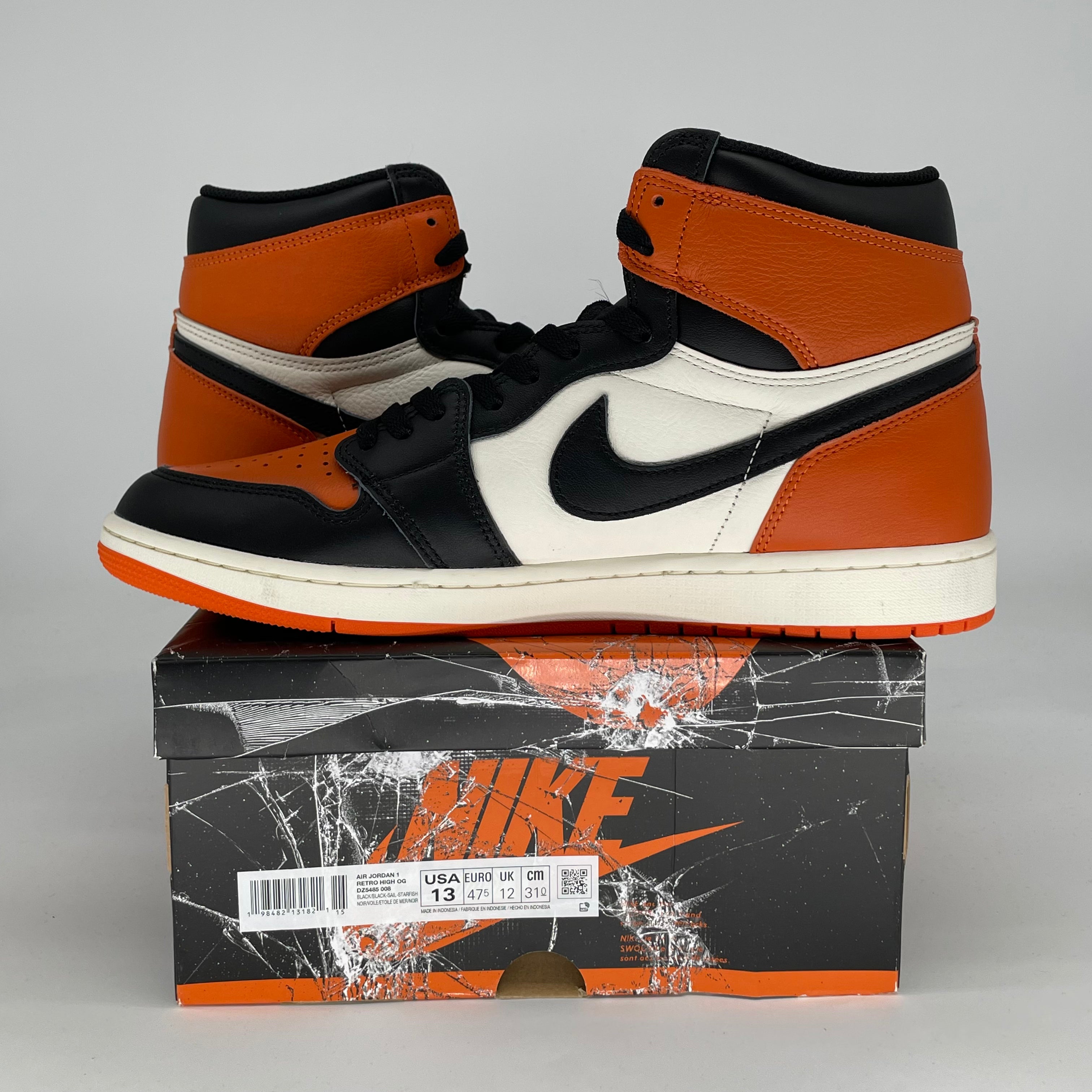 AIR JORDAN 1 SHATTERED BACKBOARD DZ5485-008 SIZE 13/14.5W