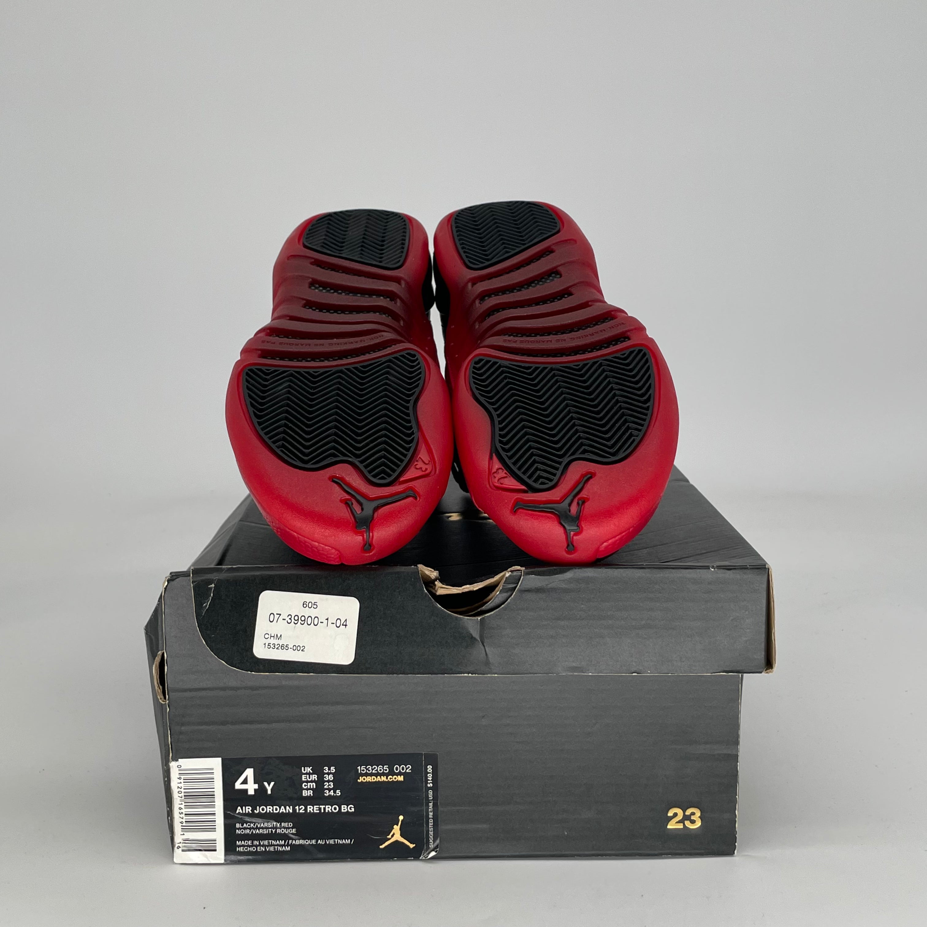 AIR JORDAN 12 FLU GAME 153265-002 SIZE 4/5.5W
