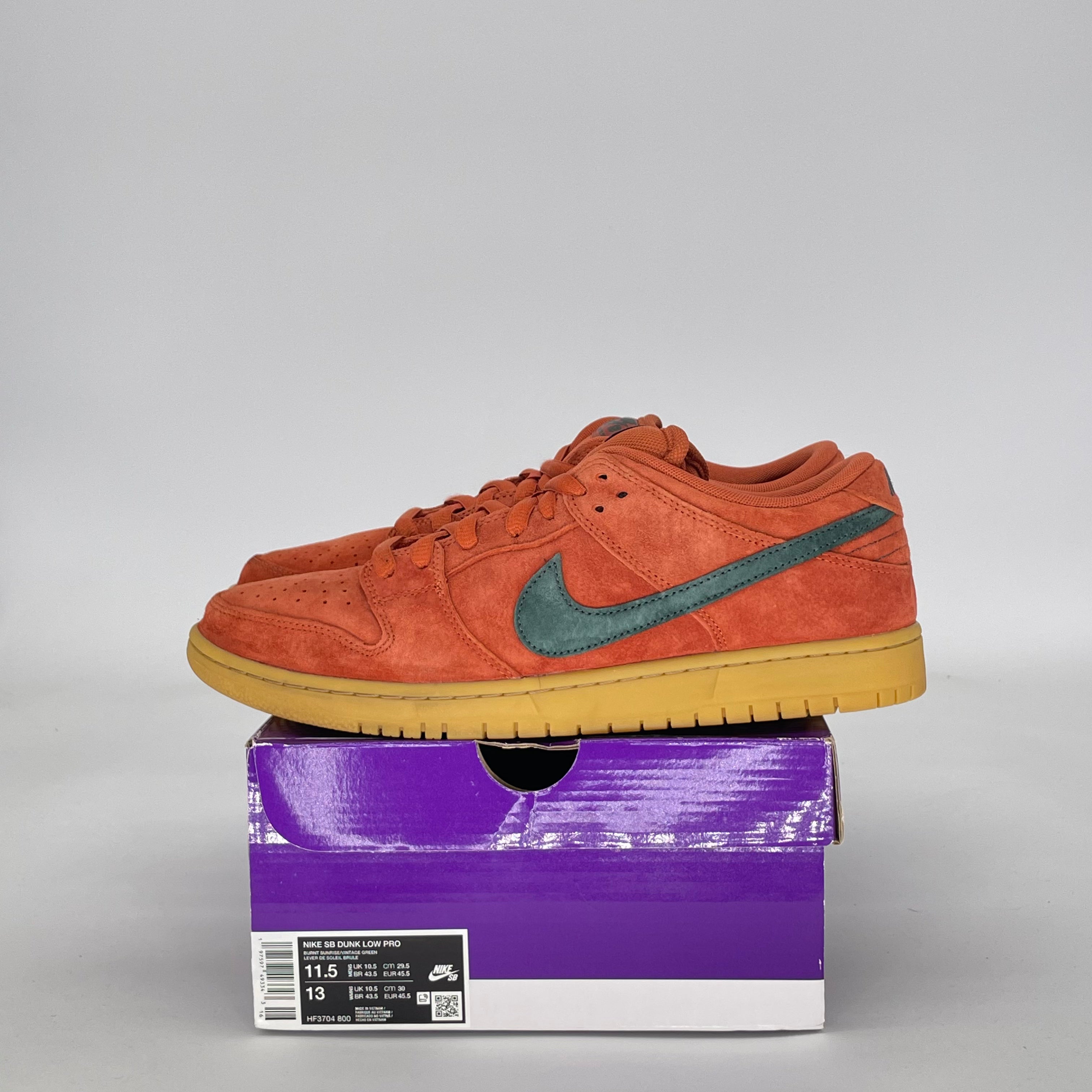 NIKE SB DUNK LOW BURNT SUNRISE HF3704-800 SIZE 11.5/13W
