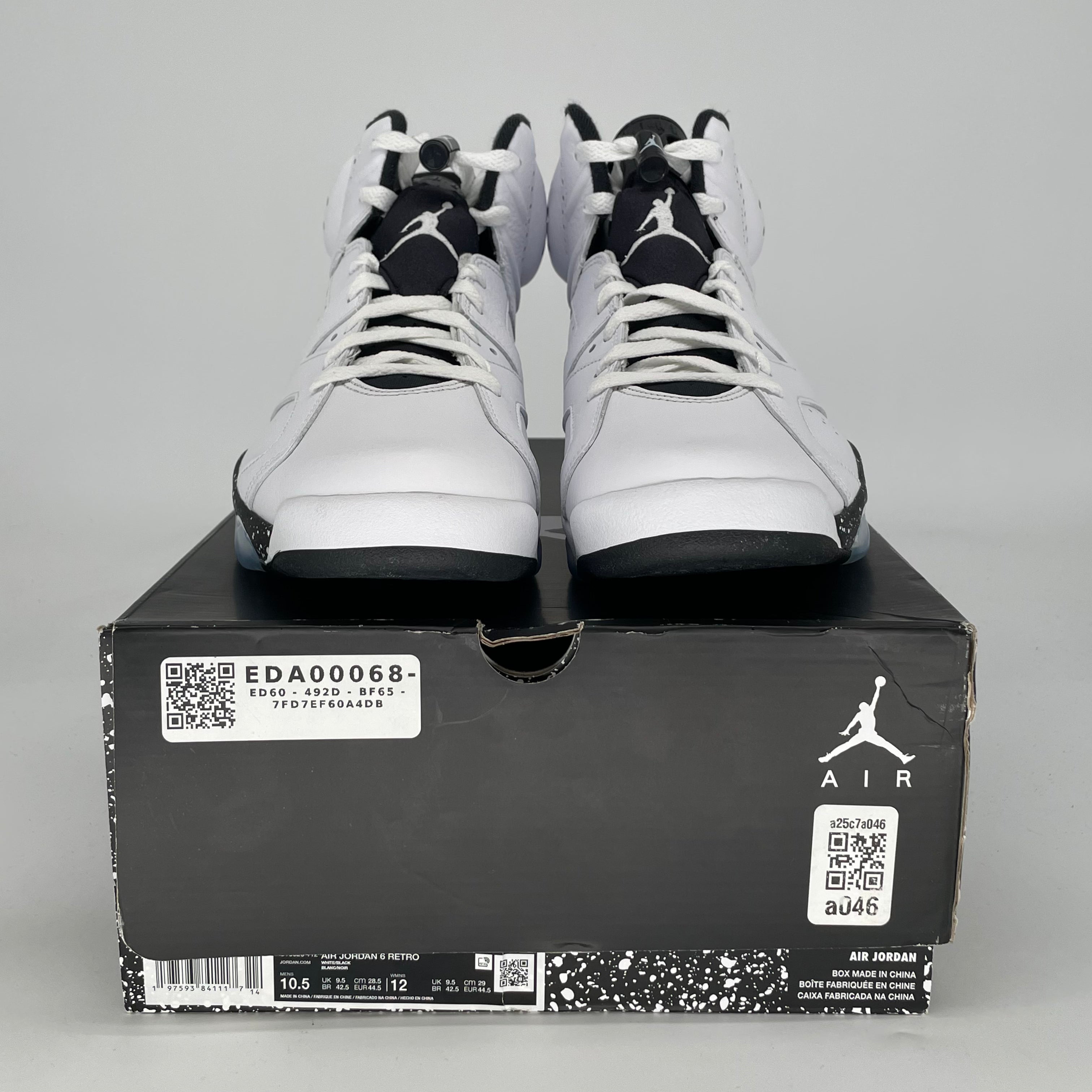 AIR JORDAN 6 REVERSE OREO CT8529-112 SIZE 10.5/12W