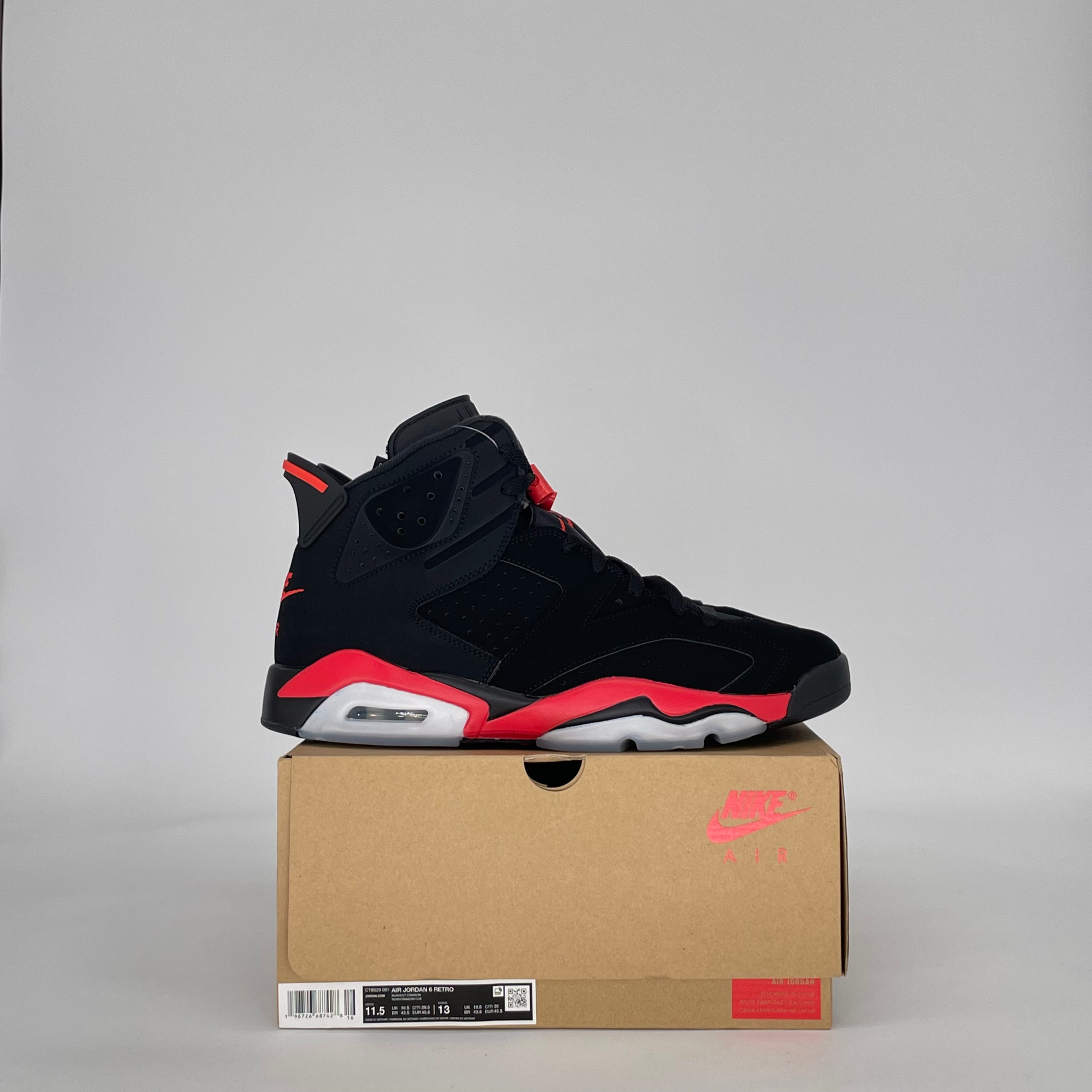 AIR JORDAN 6 INFRARED SALESMAN CT8529-001 SIZE 11.5/13W