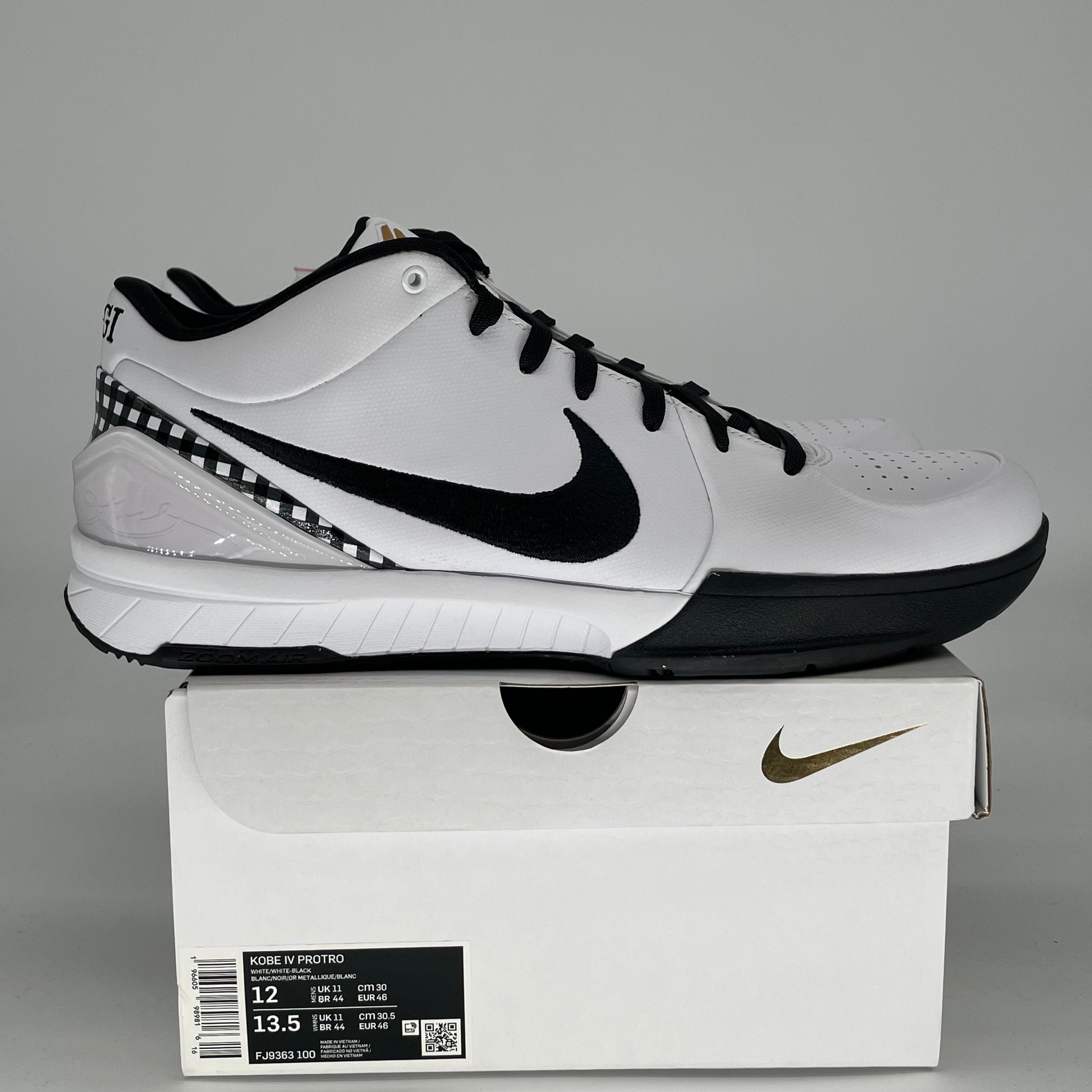 NIKE KOBE 4 PROTRO MAMBACITA GIGI FJ9363-100 SIZE 12/13.5W