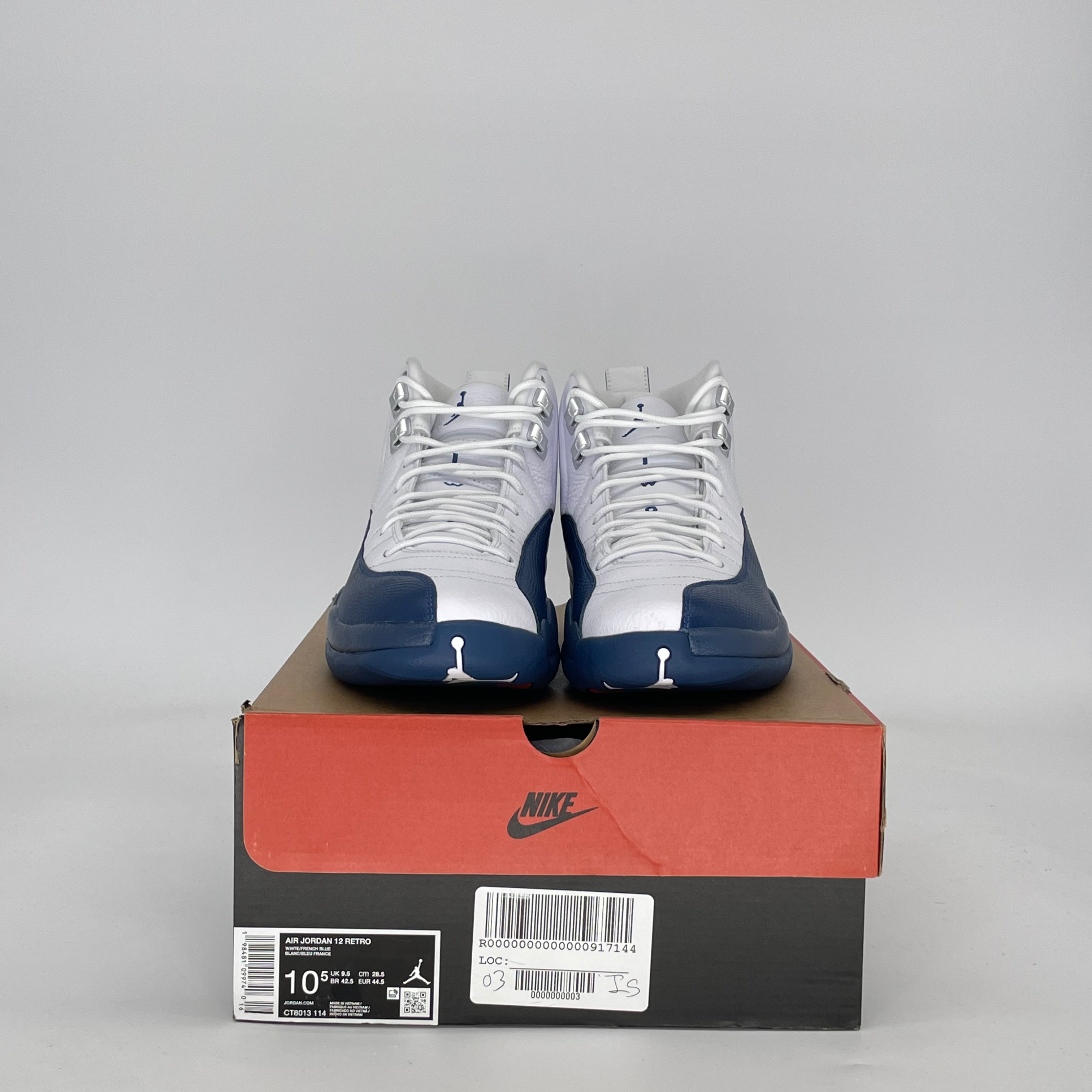 AIR JORDAN 12 FRENCH BLUE CT8013-114 SIZE 10.5/12W