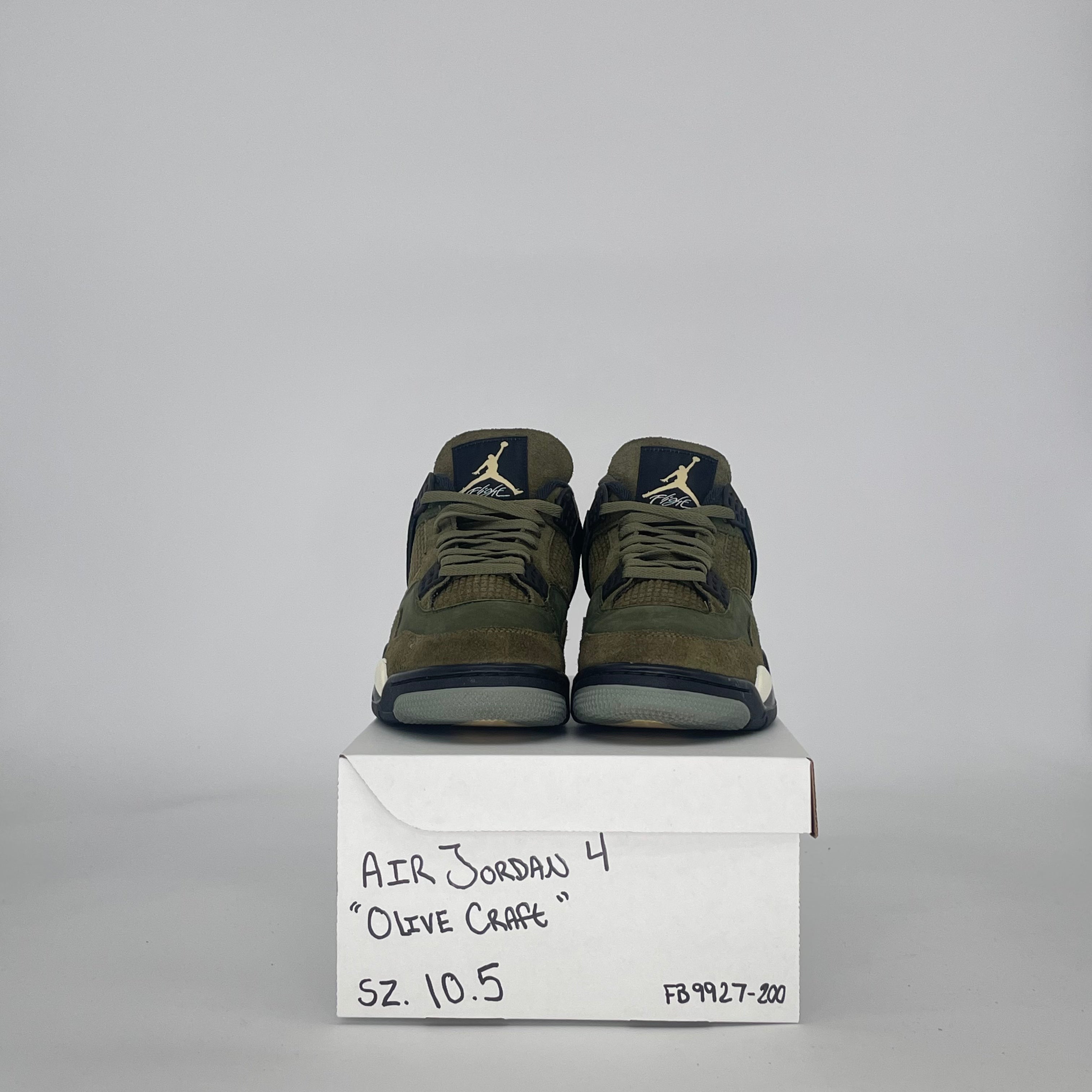 AIR JORDAN 4 CRAFT MEDIUM OLIVE FB9927-200 SIZE 10.5/12W