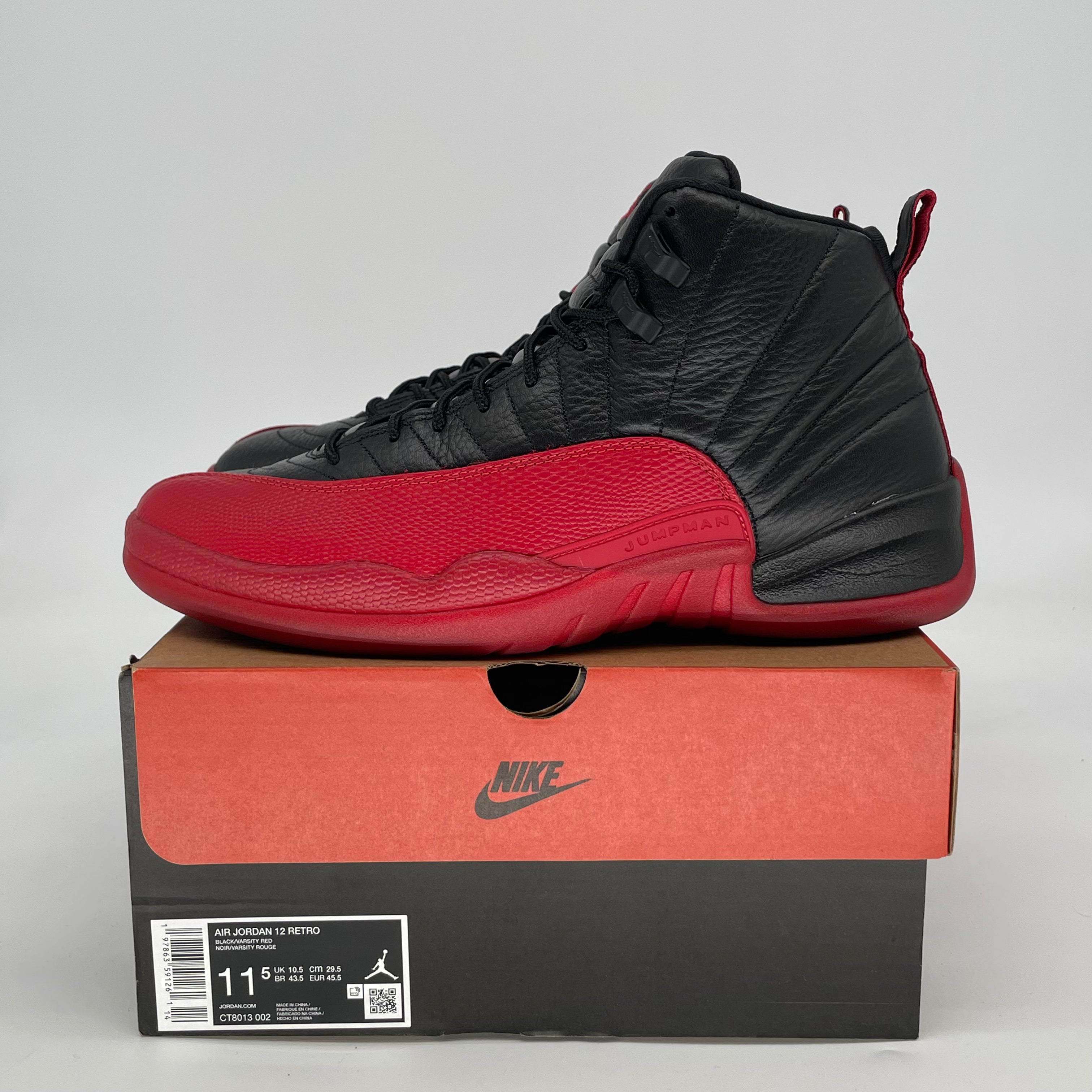 AIR JORDAN 12 FLU GAME CT8013-002 SIZE 11.5/13W