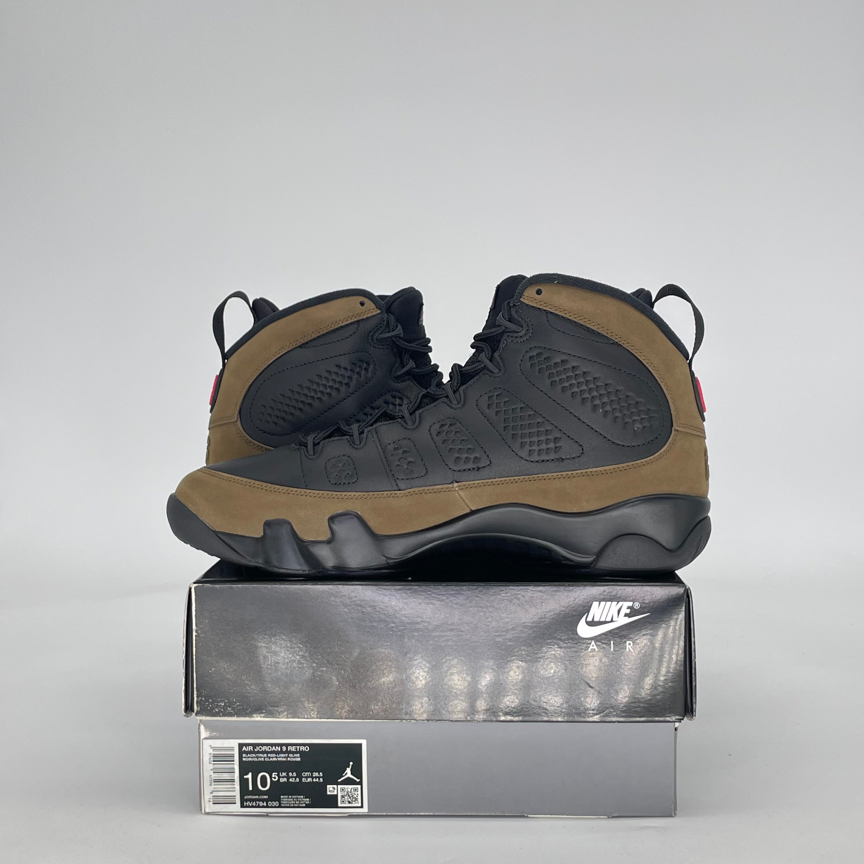 AIR JORDAN 9 OLIVE HV4794-030 SIZE 10.5/12W