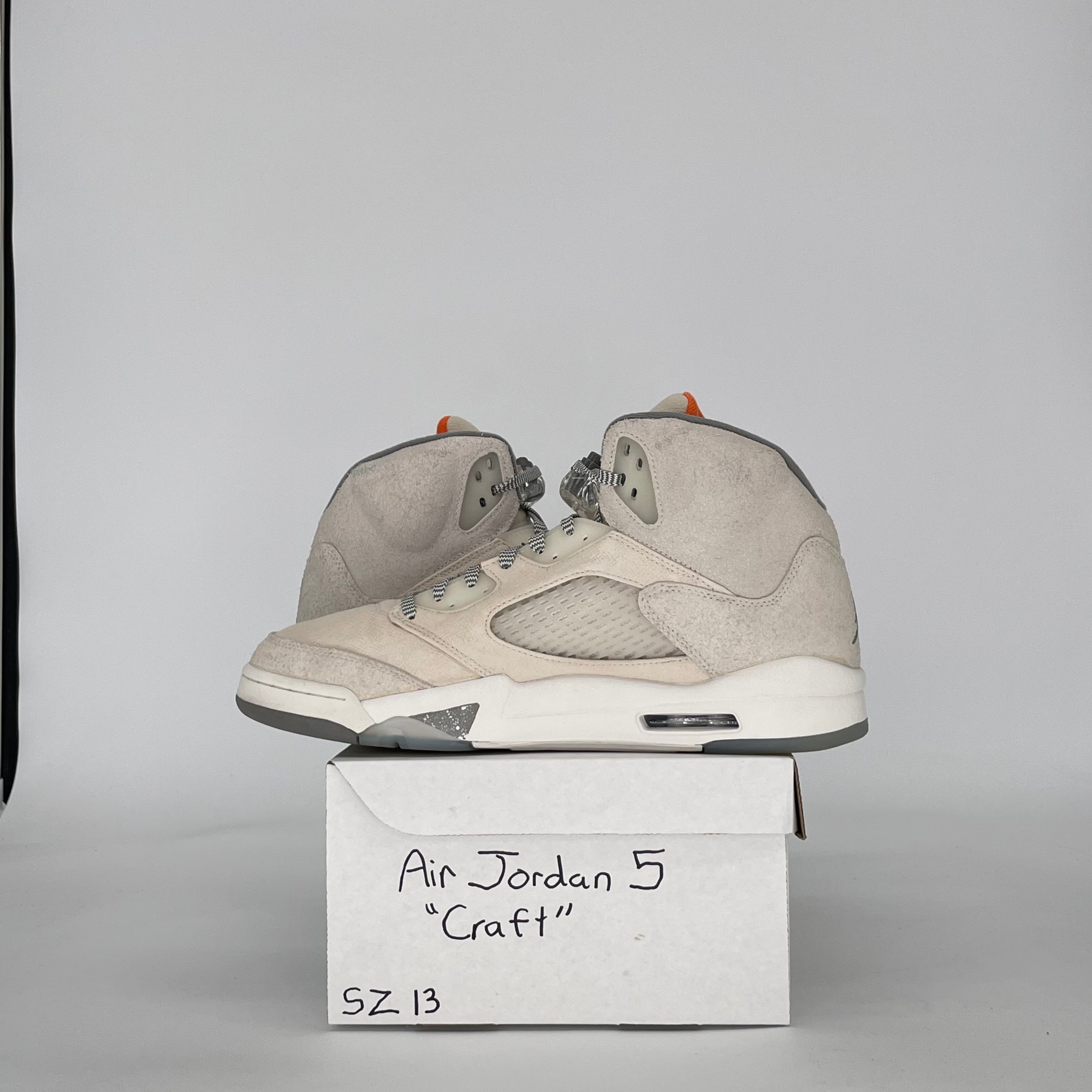 AIR JORDAN 5 CRAFT LIGHT OREWOOD BROWN FD9222-180 SIZE 13/14.5W