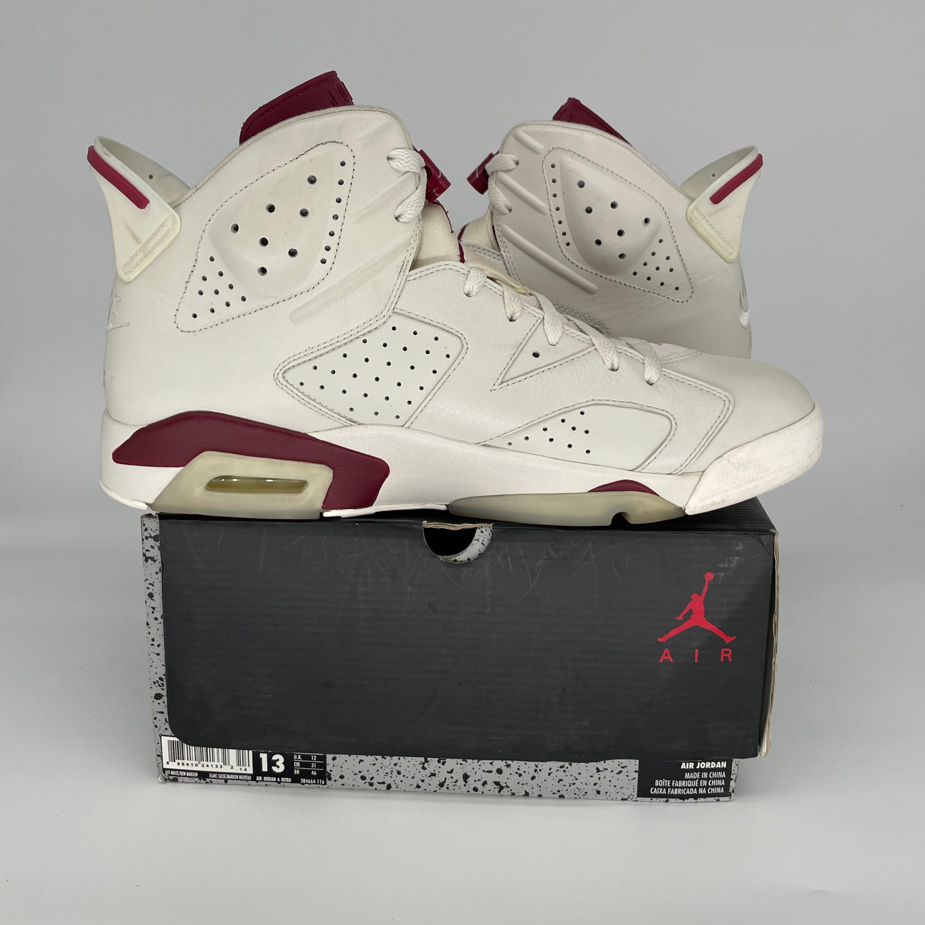 AIR JORDAN 6 MAROON 384664-116 SIZE 13/14.5W