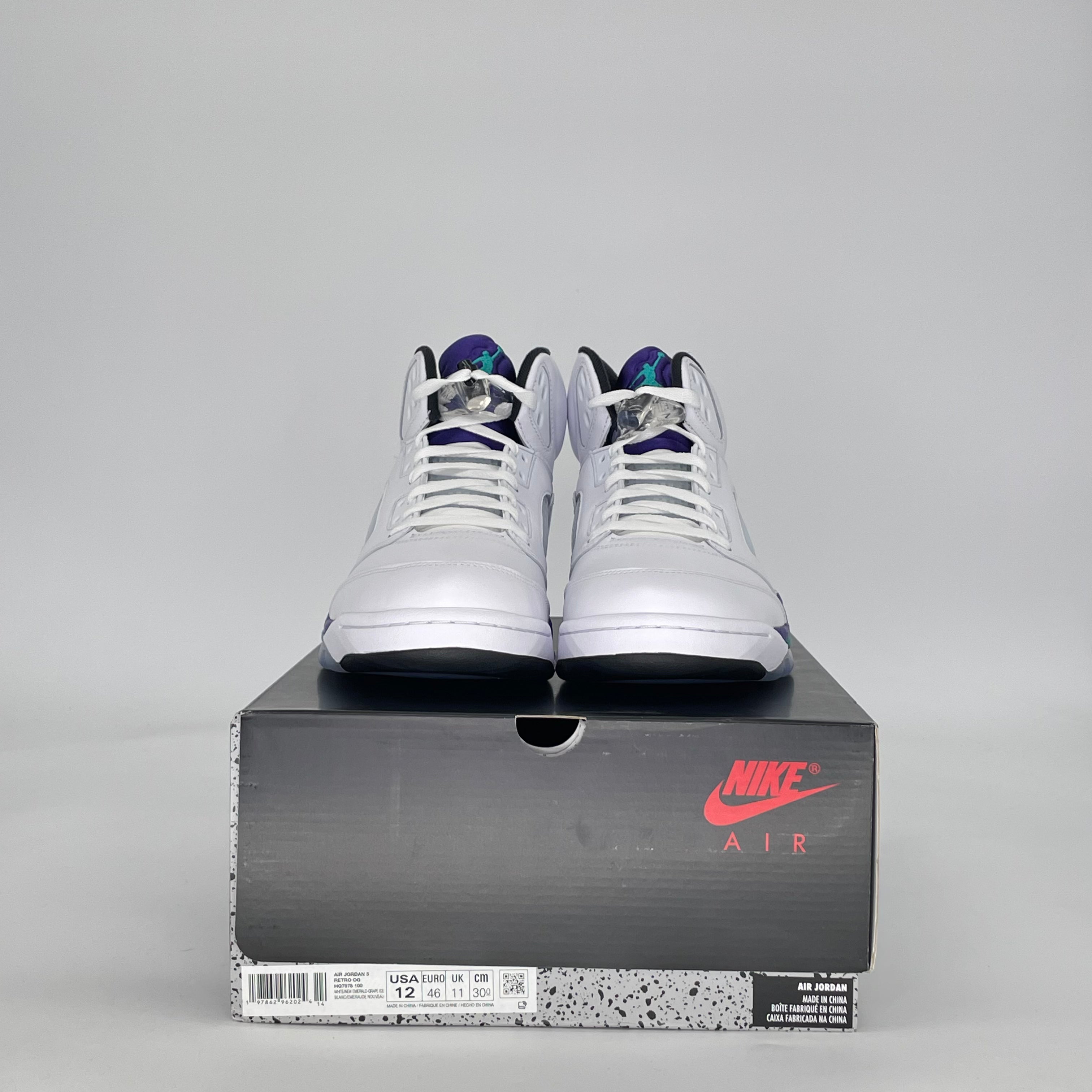 AIR JORDAN 5 GRAPE HQ7978-100 SIZE 12/13.5W