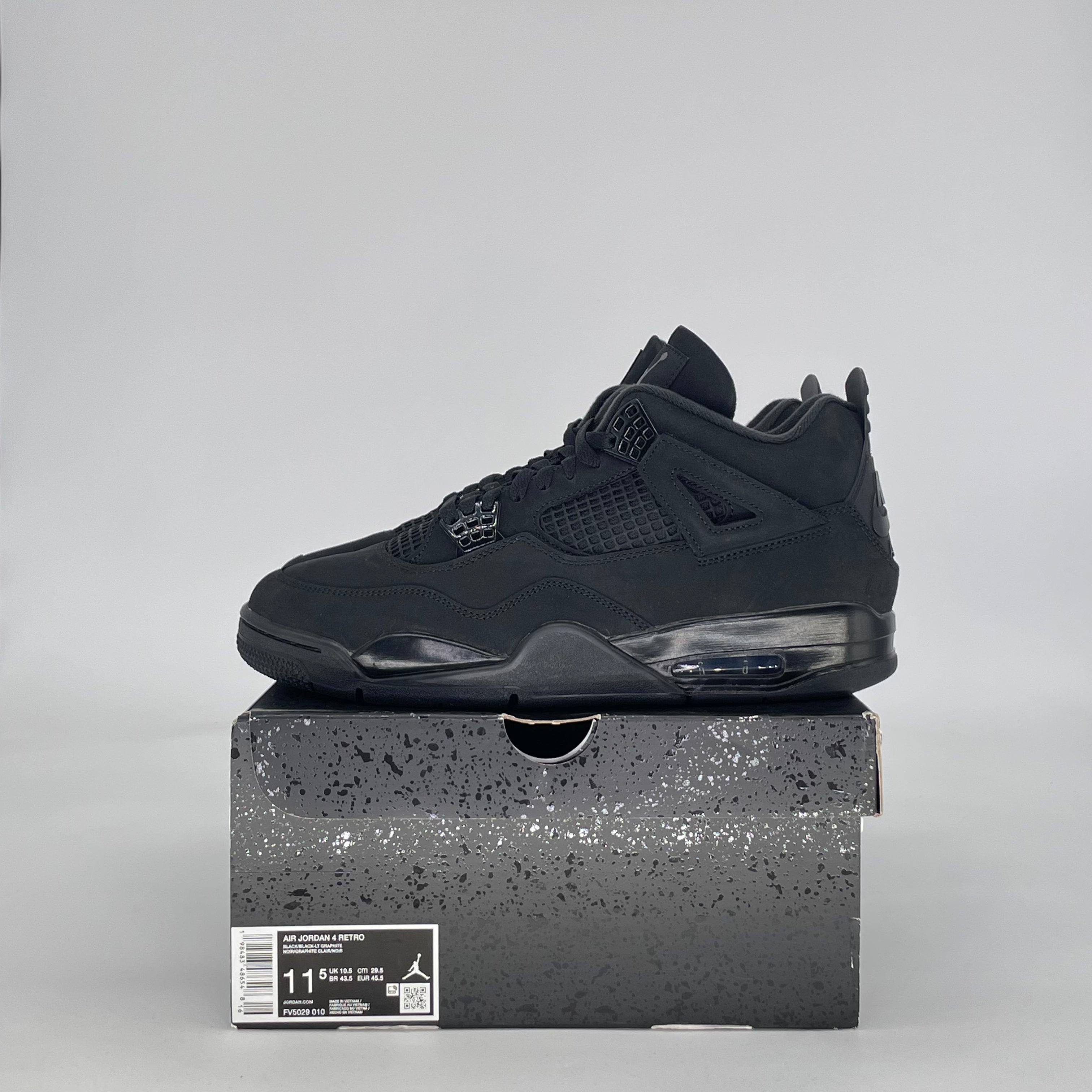 AIR JORDAN 4 BLACK CAT FV5029-010 SIZE 11.5/13W