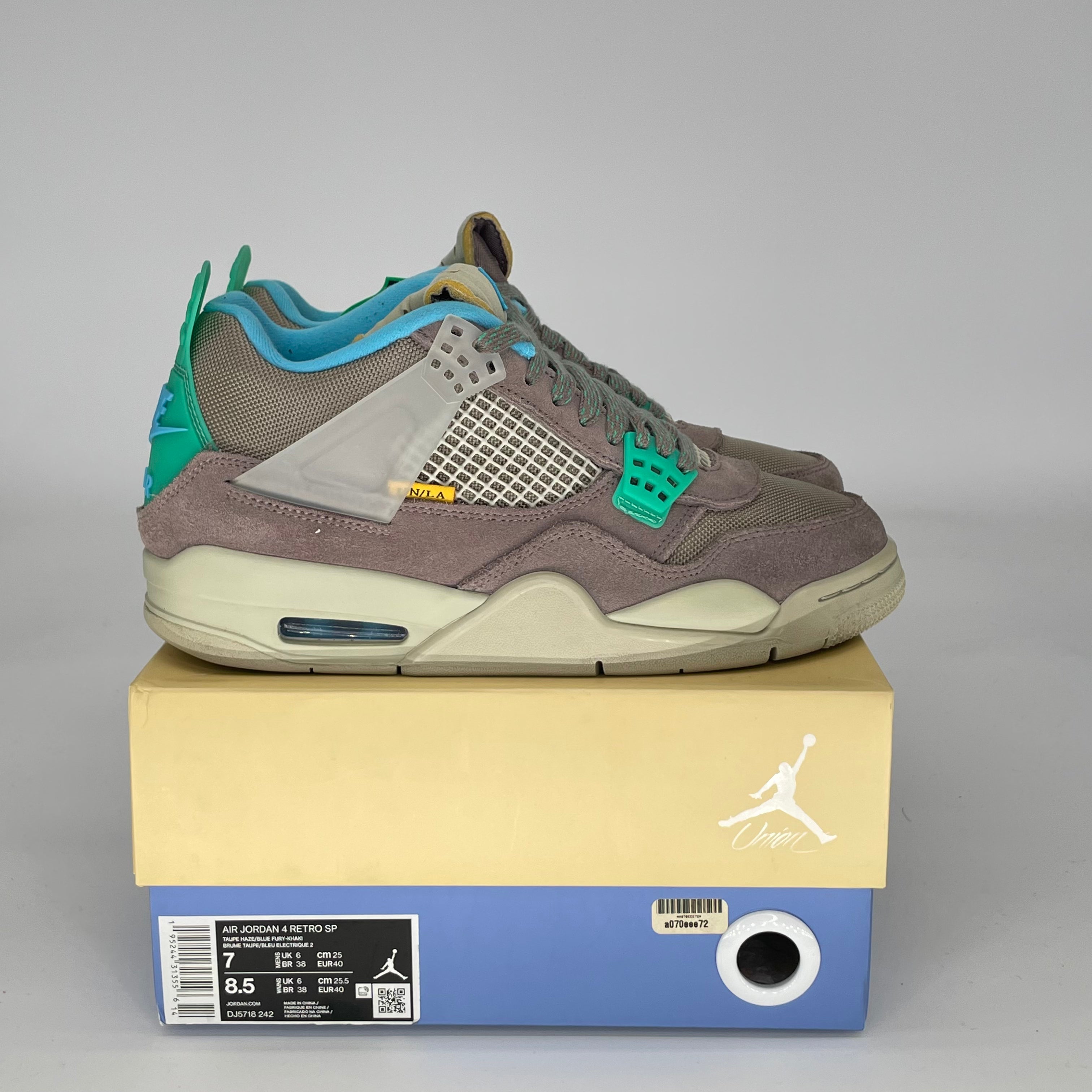 AIR JORDAN 4 UNION TAUPE HAZE DJ5718-242 SIZE 7/8.5W