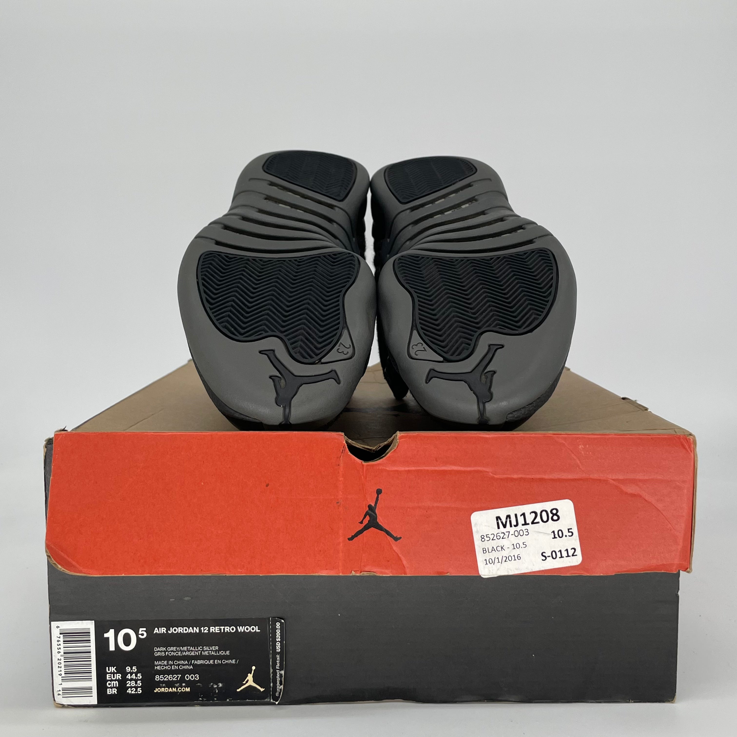 AIR JORDAN 12 WOOL 852627-003 SIZE 10.5/12W