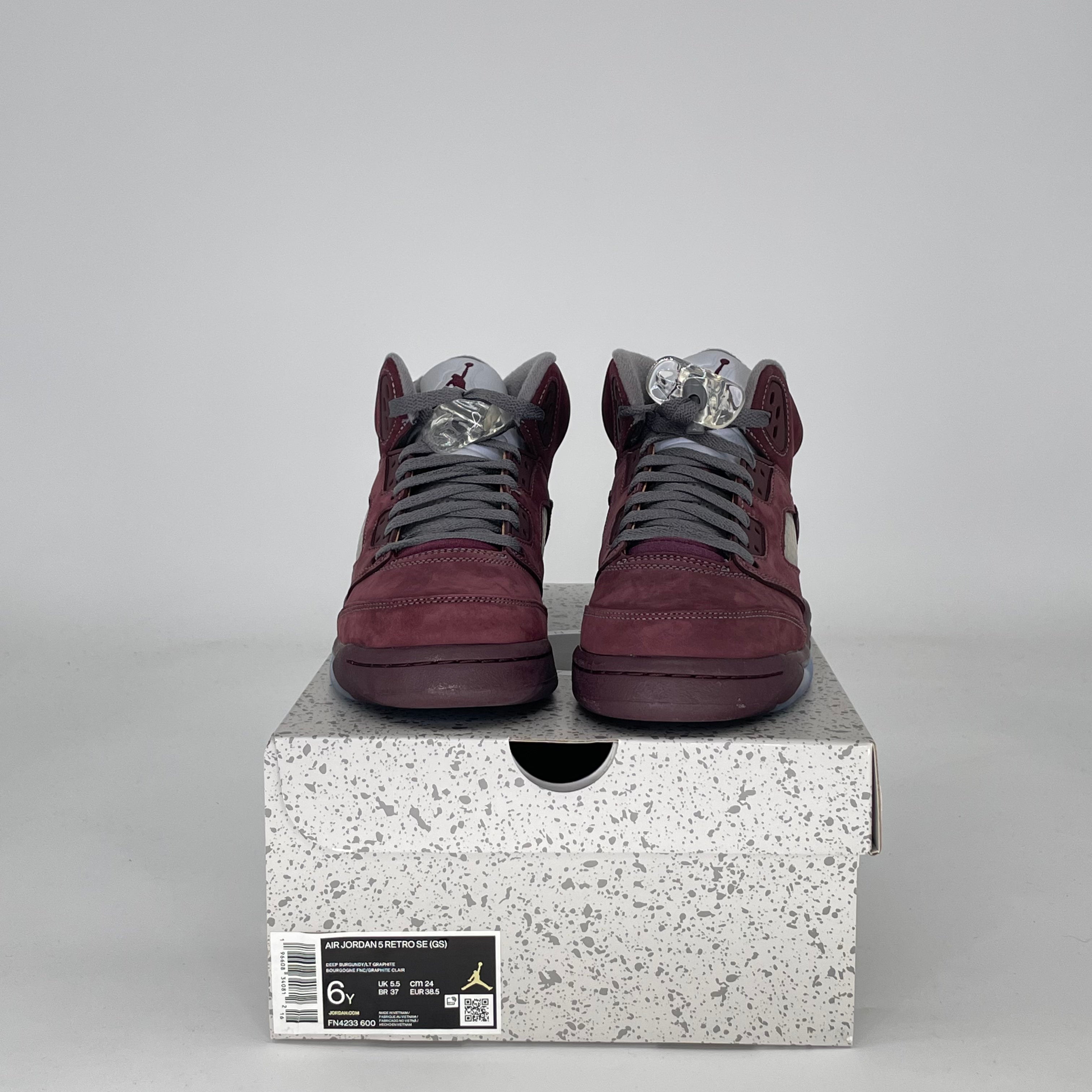 AIR JORDAN 5 BURGUNDY DZ4131-600 SIZE 6/7.5W